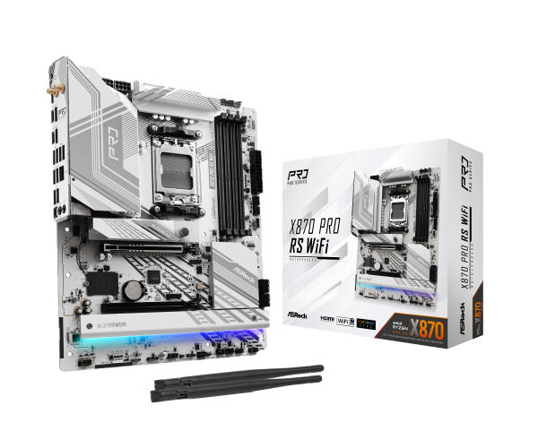 ASRock X870 Pro RS WiFi motherboard, socket AM5, AMD X870, ATX, DDR5
