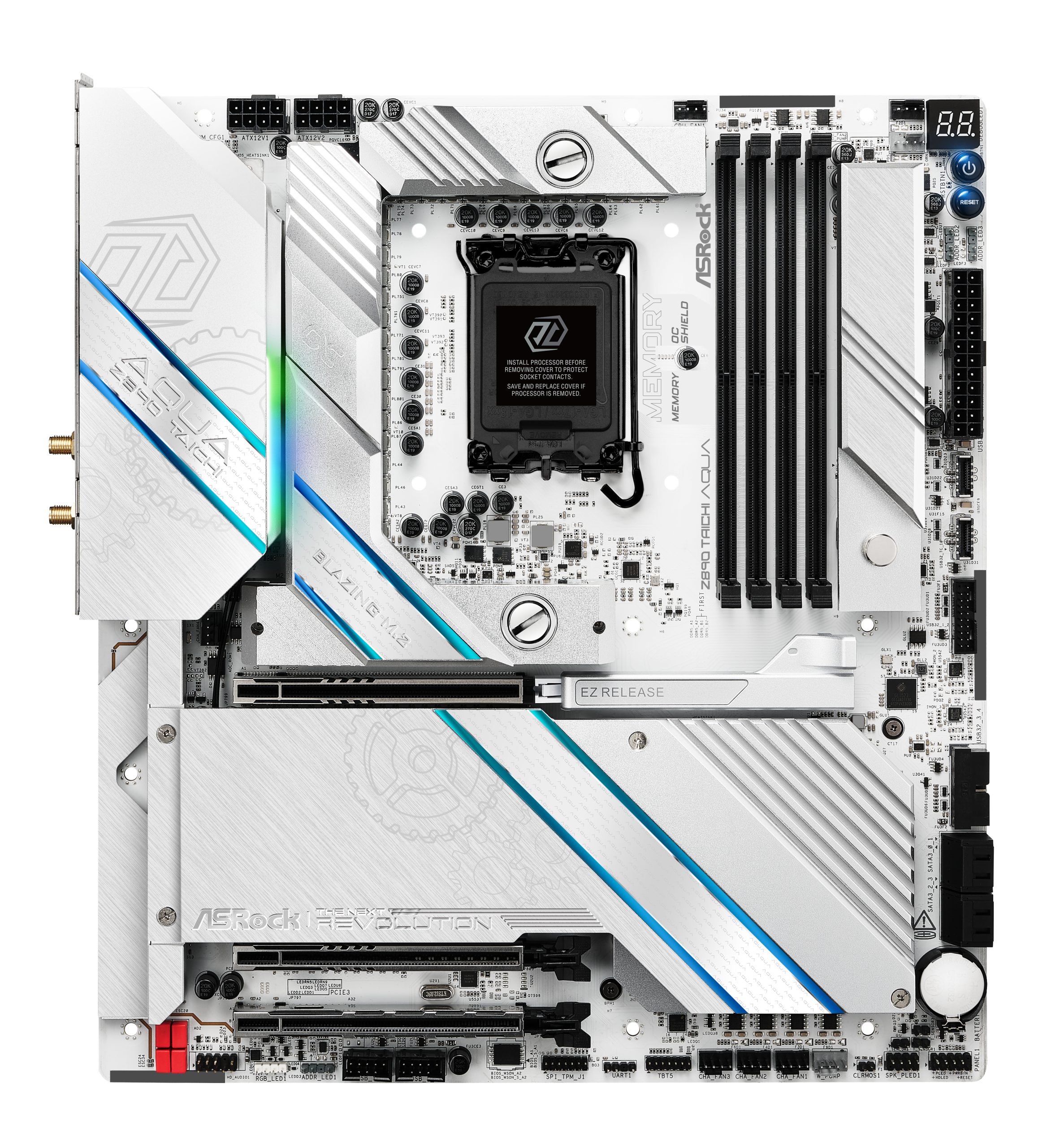 ASRock Z890 Taichi AQUA motherboard, socket LGA 1851, Intel Z890, E-ATX, DDR5