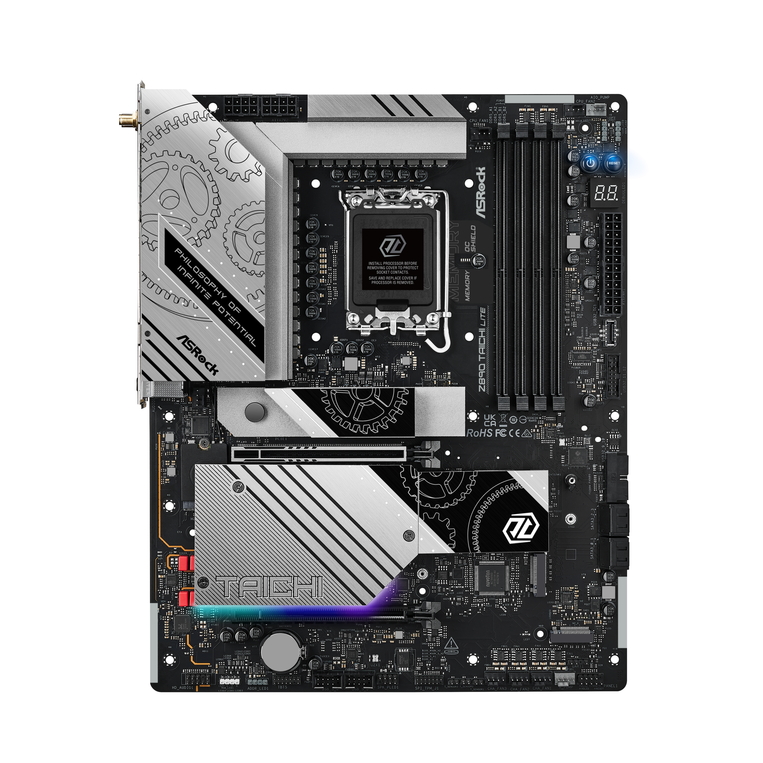 ASRock Z890 Taichi Lite motherboard, socket LGA 1851, Intel Z890, ATX, DDR5