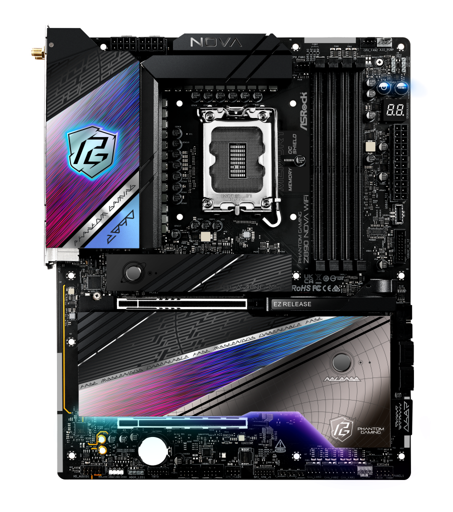 ASRock Z890 Nova WiFi motherboard, socket LGA 1851, Intel Z890, ATX, DDR5