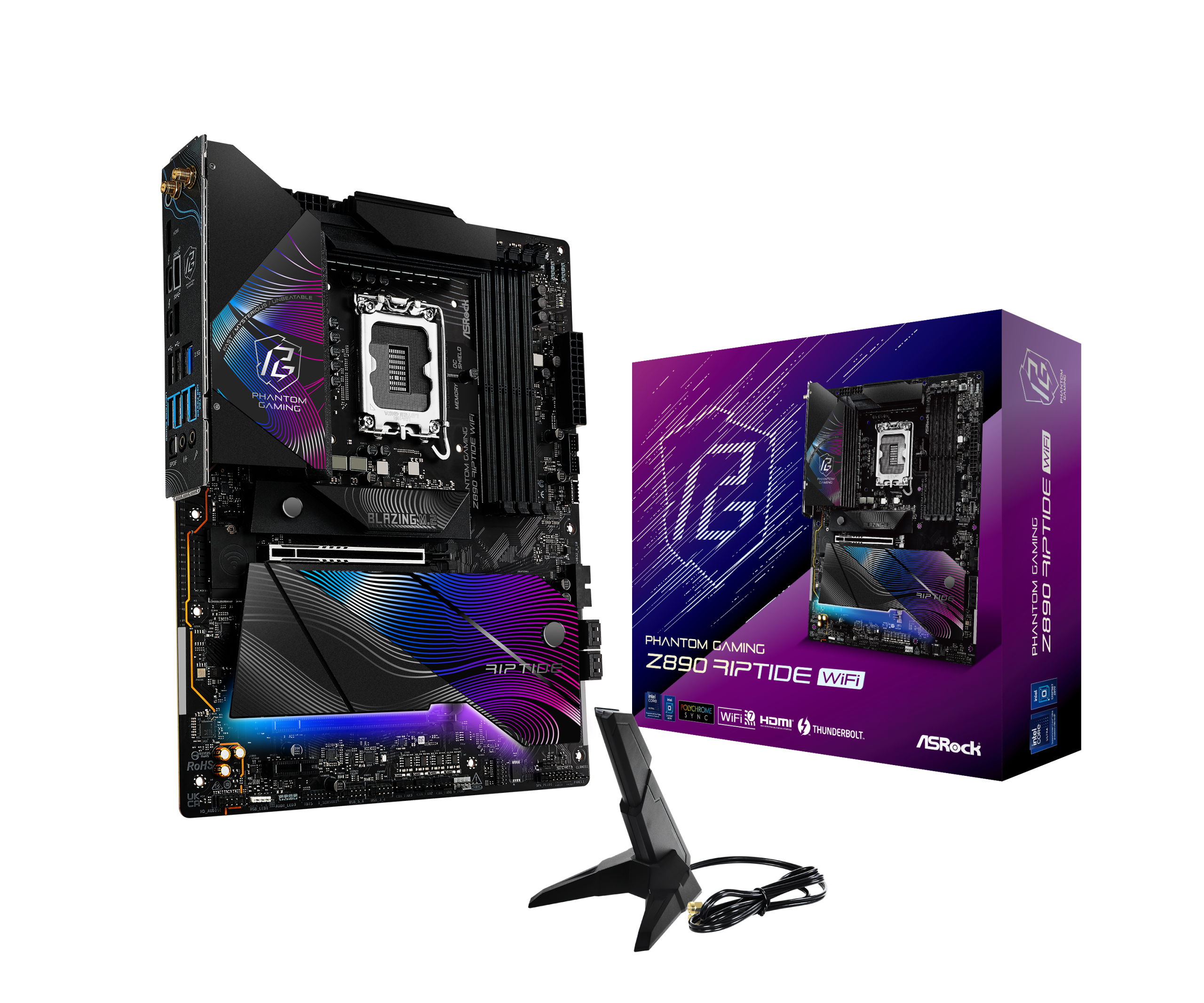 ASRock Z890 Riptide WiFi motherboard, socket LGA 1851, Intel Z890, ATX, DDR5 : image 1