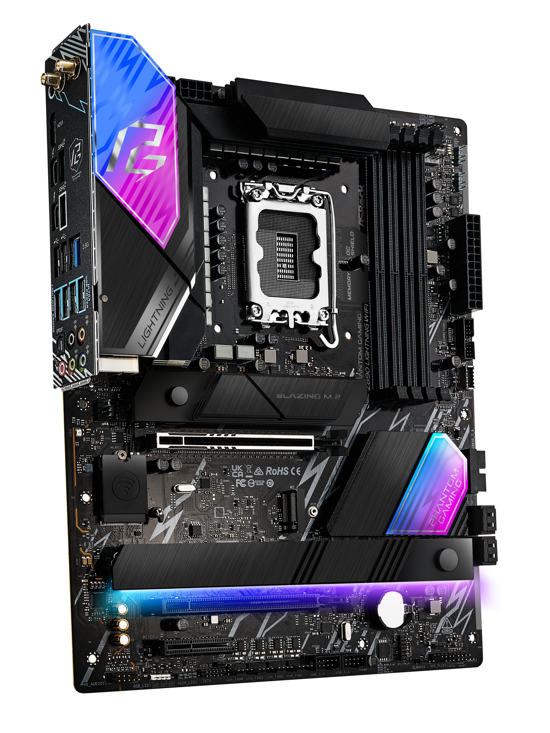ASRock Z890 Lightning WiFi motherboard, socket LGA 1851, Intel Z890, ATX, DDR5