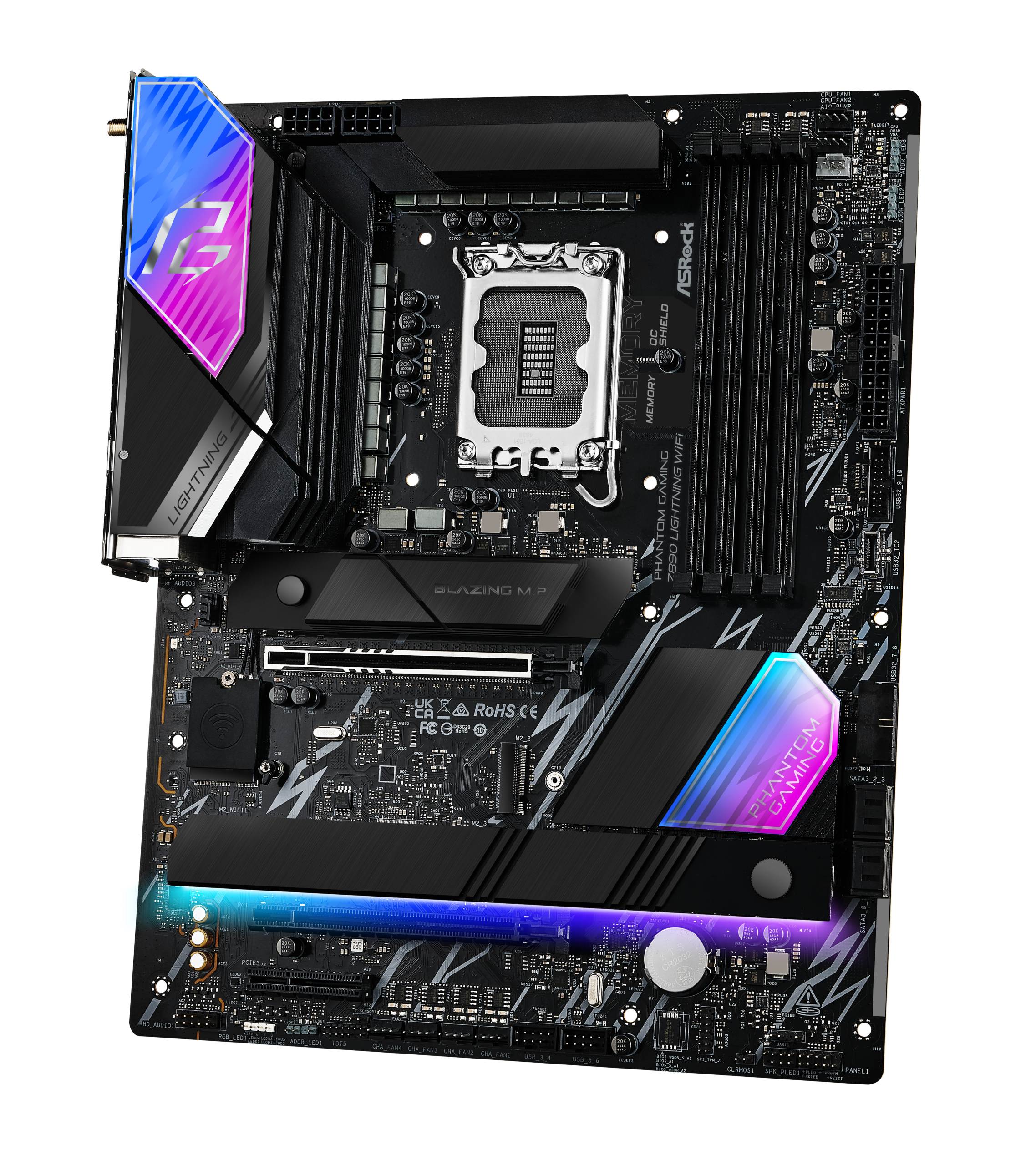 ASRock Z890 Lightning WiFi motherboard, socket LGA 1851, Intel Z890, ATX, DDR5