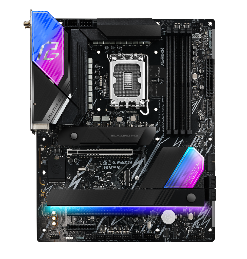 ASRock Z890 Lightning WiFi motherboard, socket LGA 1851, Intel Z890, ATX, DDR5