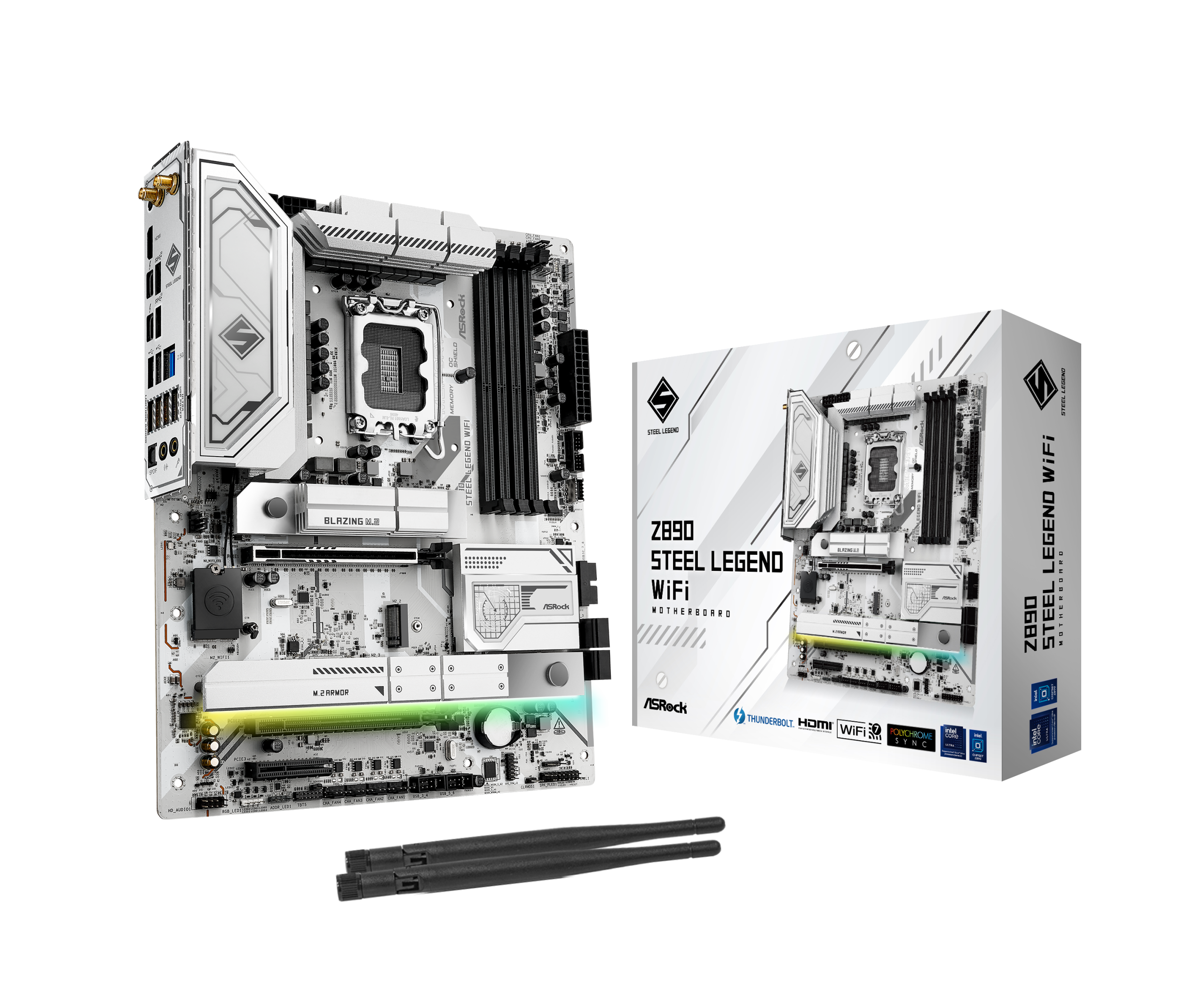ASRock Z890 Steel Legend WiFi motherboard, socket LGA 1851, Intel Z890, ATX, DDR5