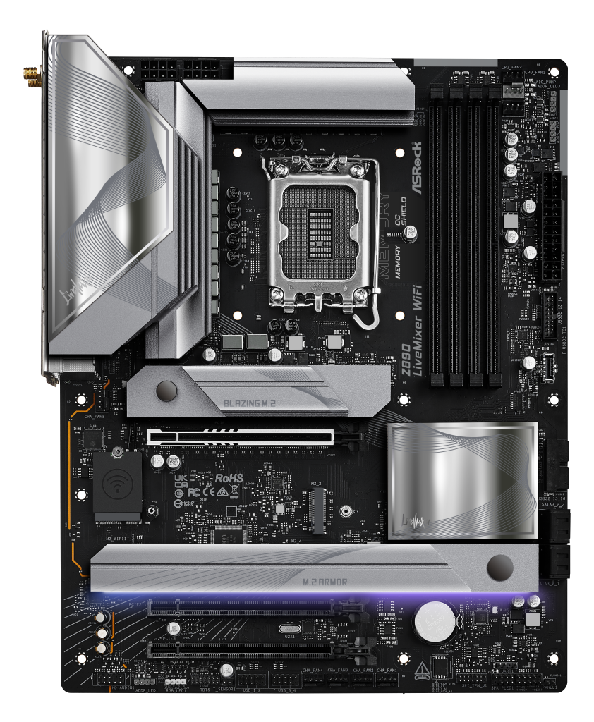 ASRock Z890 LiveMixer WiFi, Intel Z890 motherboard, socket LGA 1851, Intel Z890, ATX, DDR5
