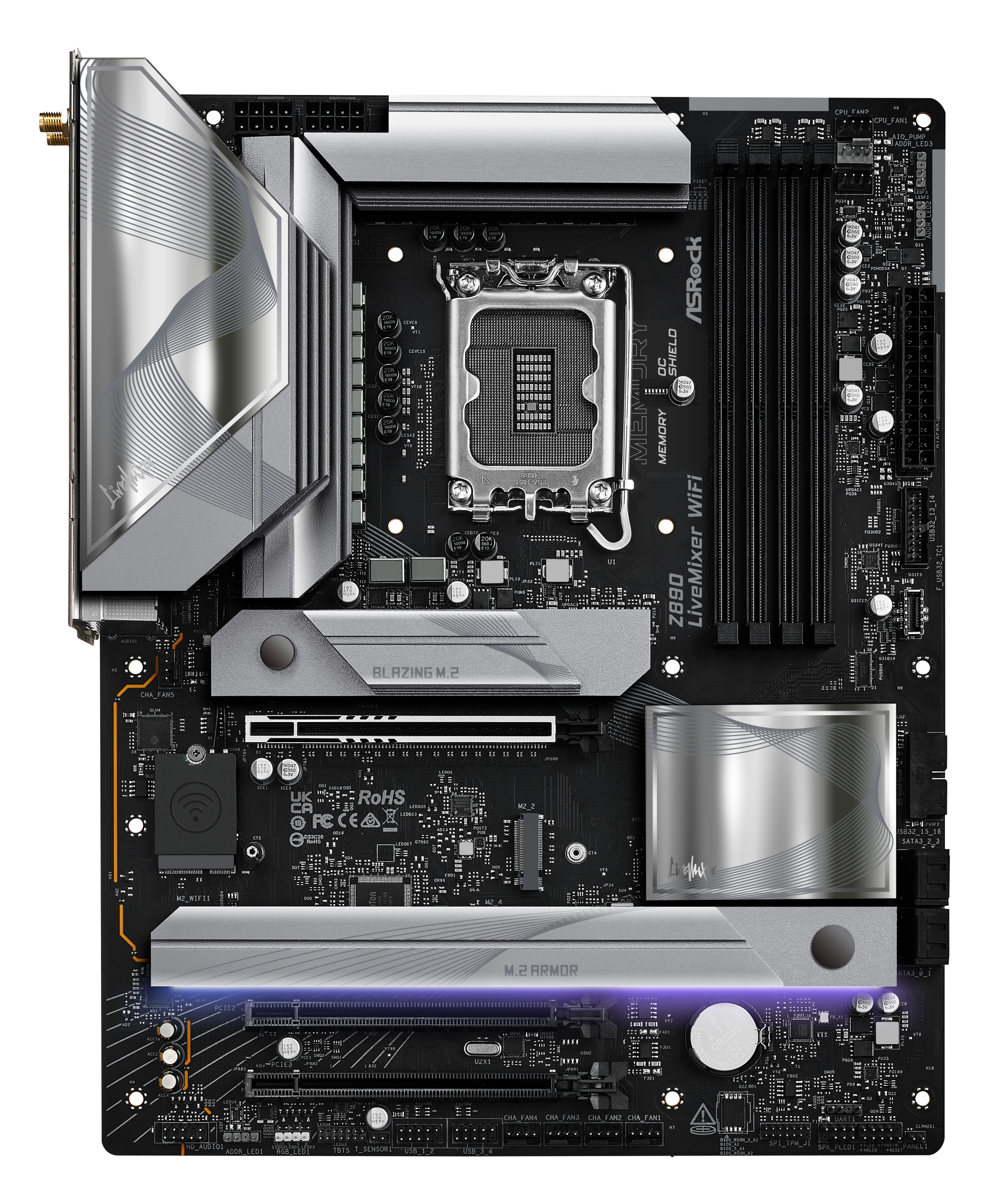 ASRock Z890 LiveMixer WiFi, Intel Z890 motherboard, socket LGA 1851, Intel Z890, ATX, DDR5