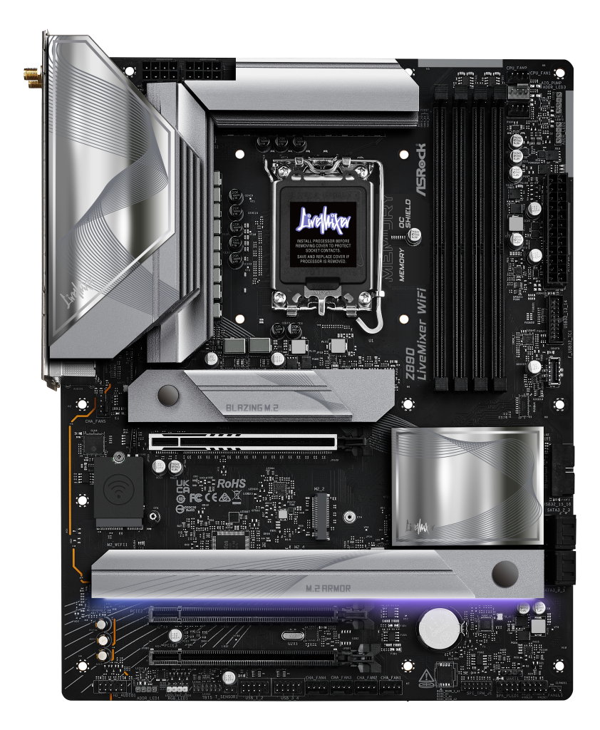 ASRock Z890 LiveMixer WiFi, Intel Z890 motherboard, socket LGA 1851, Intel Z890, ATX, DDR5