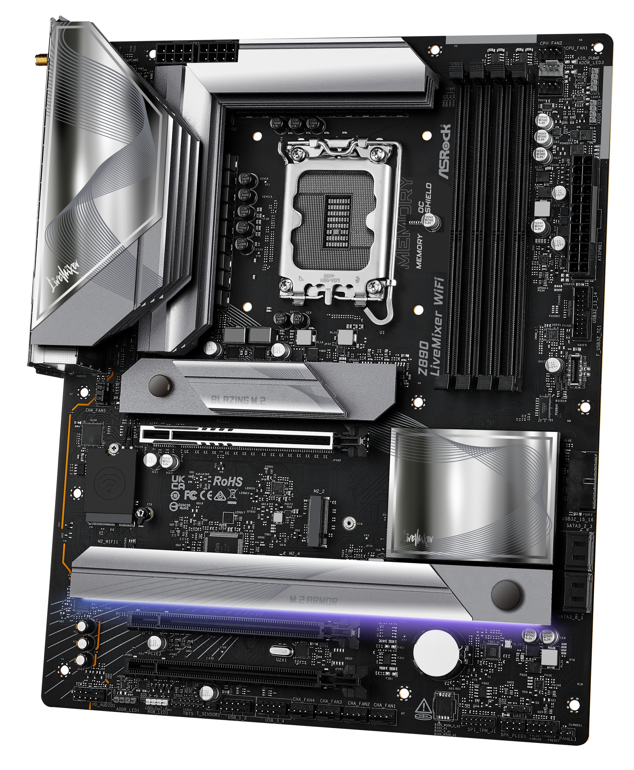 ASRock Z890 LiveMixer WiFi, Intel Z890 motherboard, socket LGA 1851, Intel Z890, ATX, DDR5