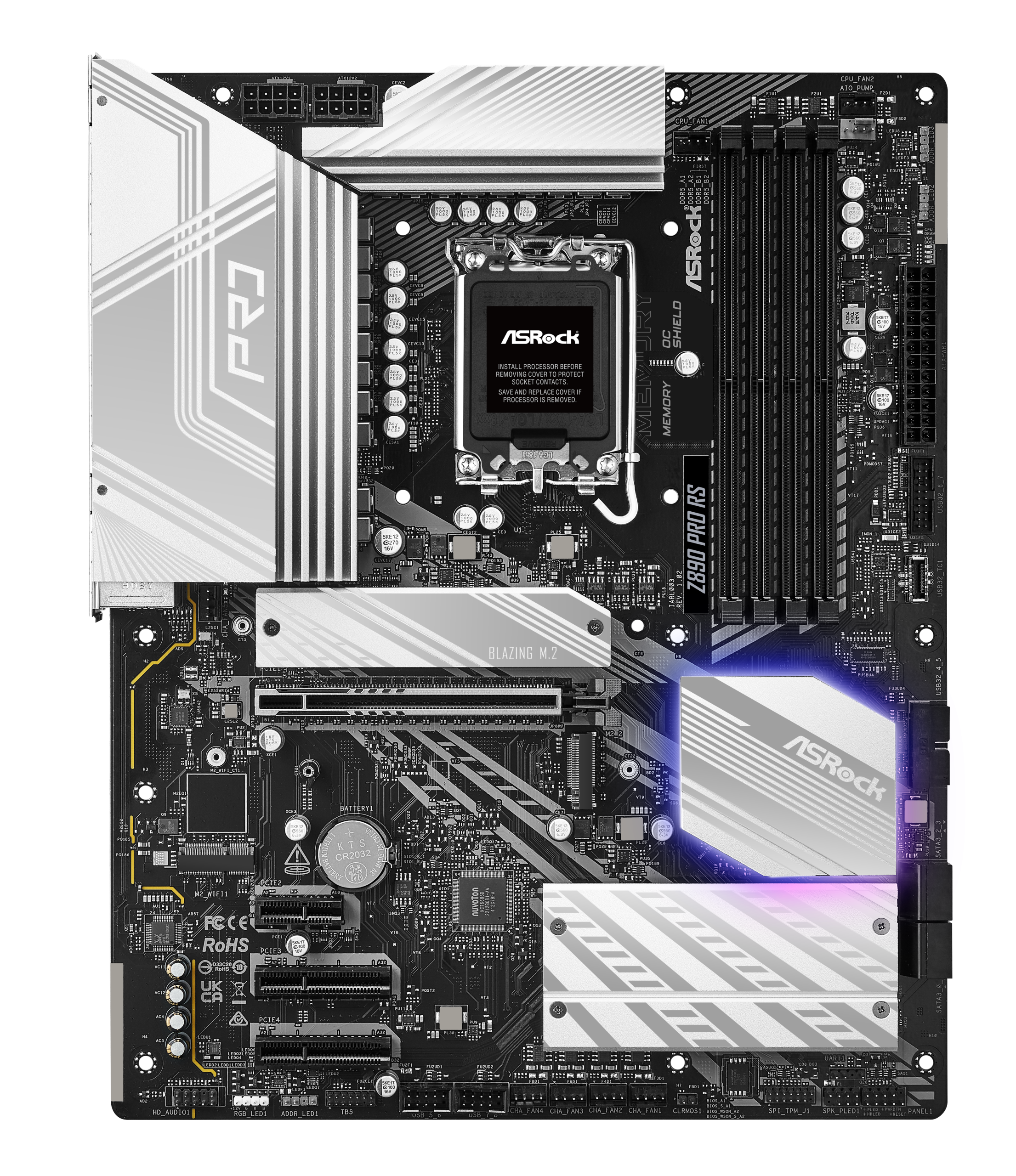 ASRock Z890 Pro RS, Intel Z890 motherboard, socket LGA 1851, Intel Z890, ATX, DDR5