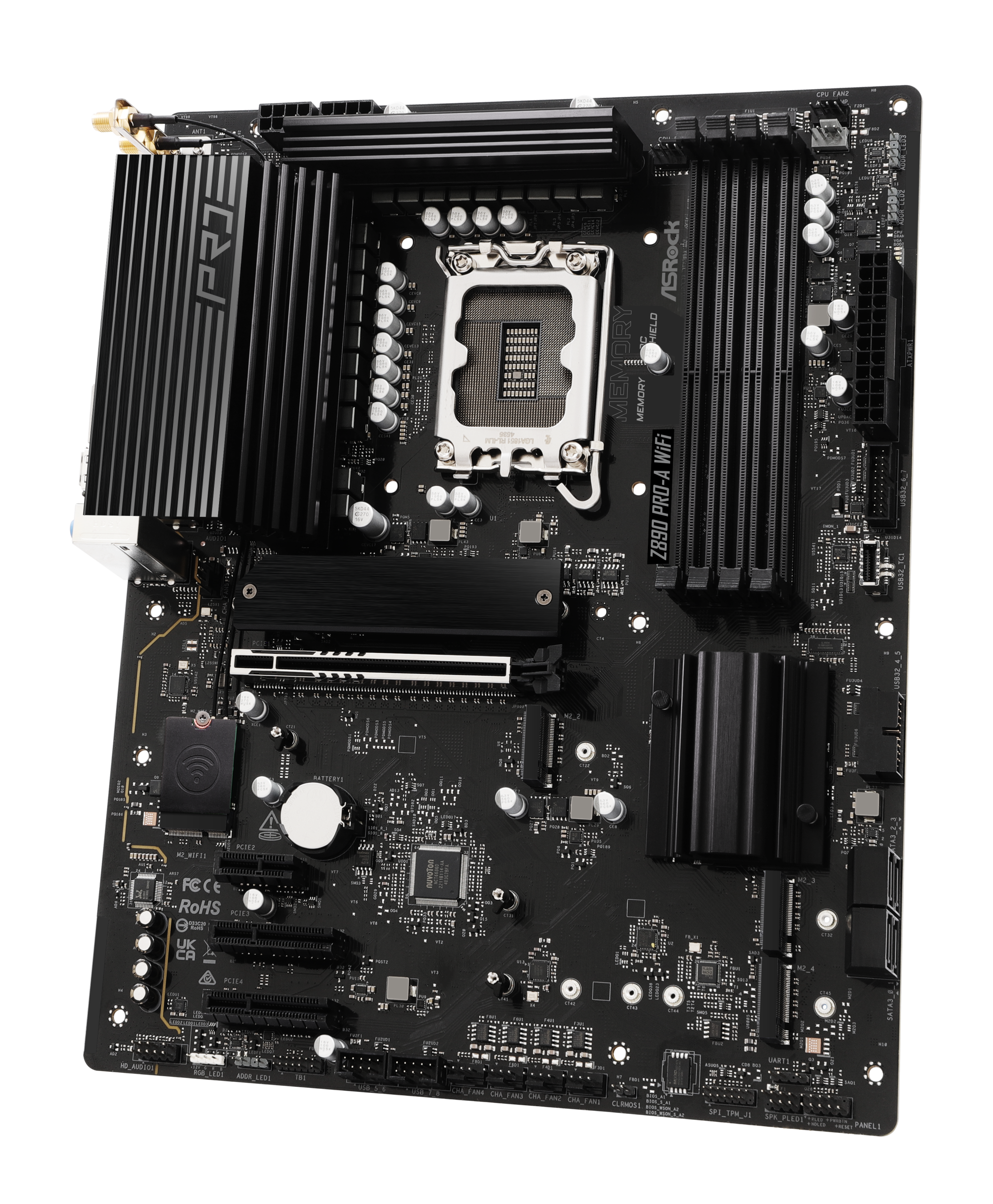 ASRock Z890 Pro-A WiFi, Intel Z890 motherboard, socket LGA 1851, Intel Z890, ATX, DDR5