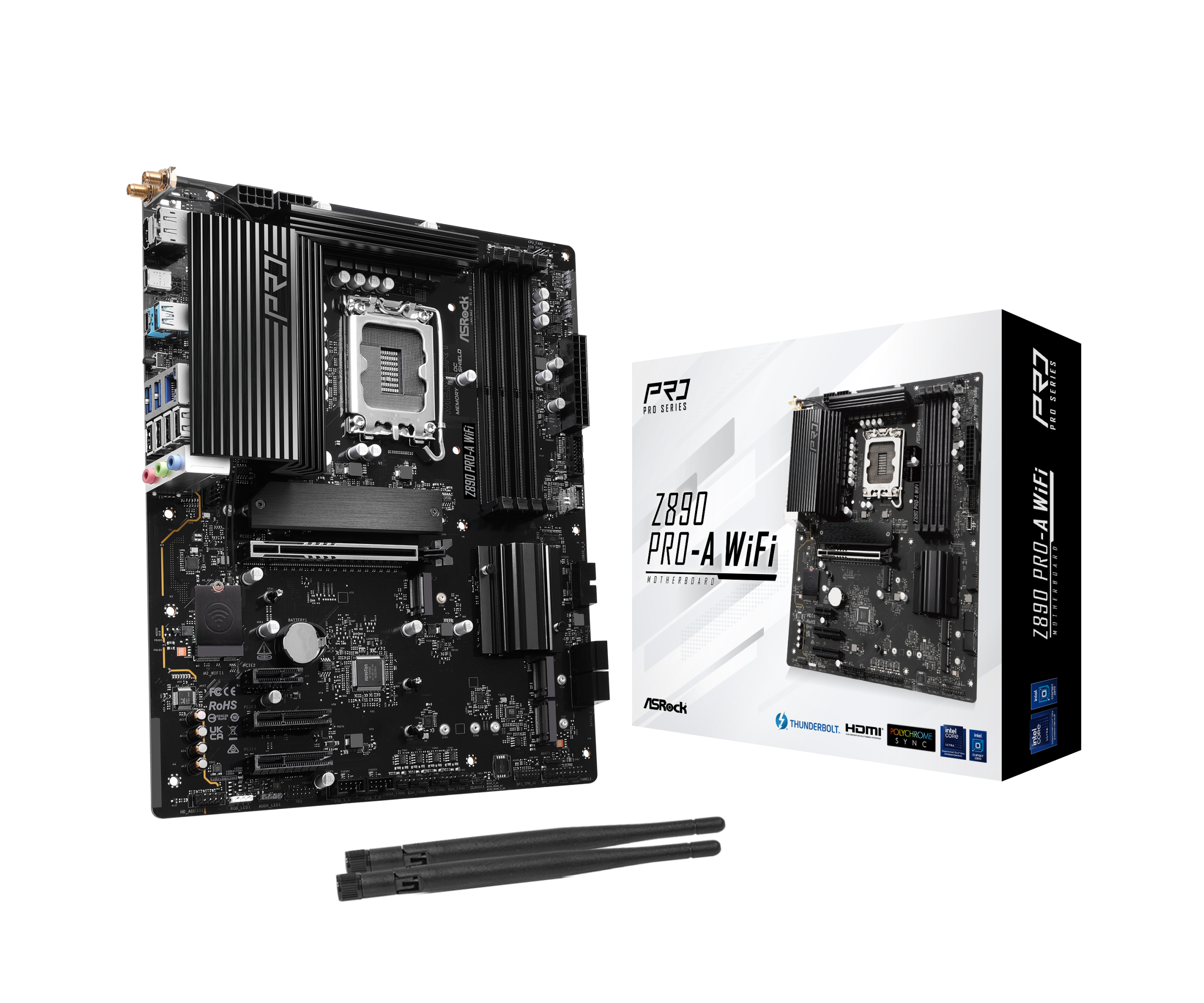 ASRock Z890 Pro-A WiFi, Intel Z890 motherboard, socket LGA 1851, Intel Z890, ATX, DDR5