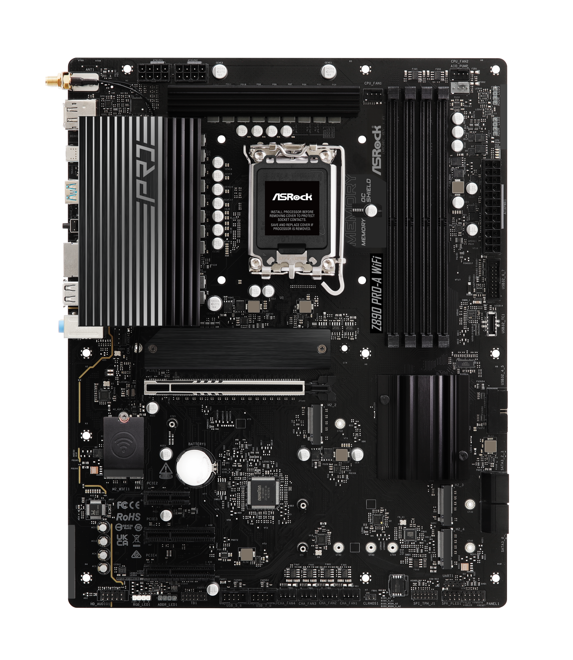 ASRock Z890 Pro-A WiFi, Intel Z890 motherboard, socket LGA 1851, Intel Z890, ATX, DDR5