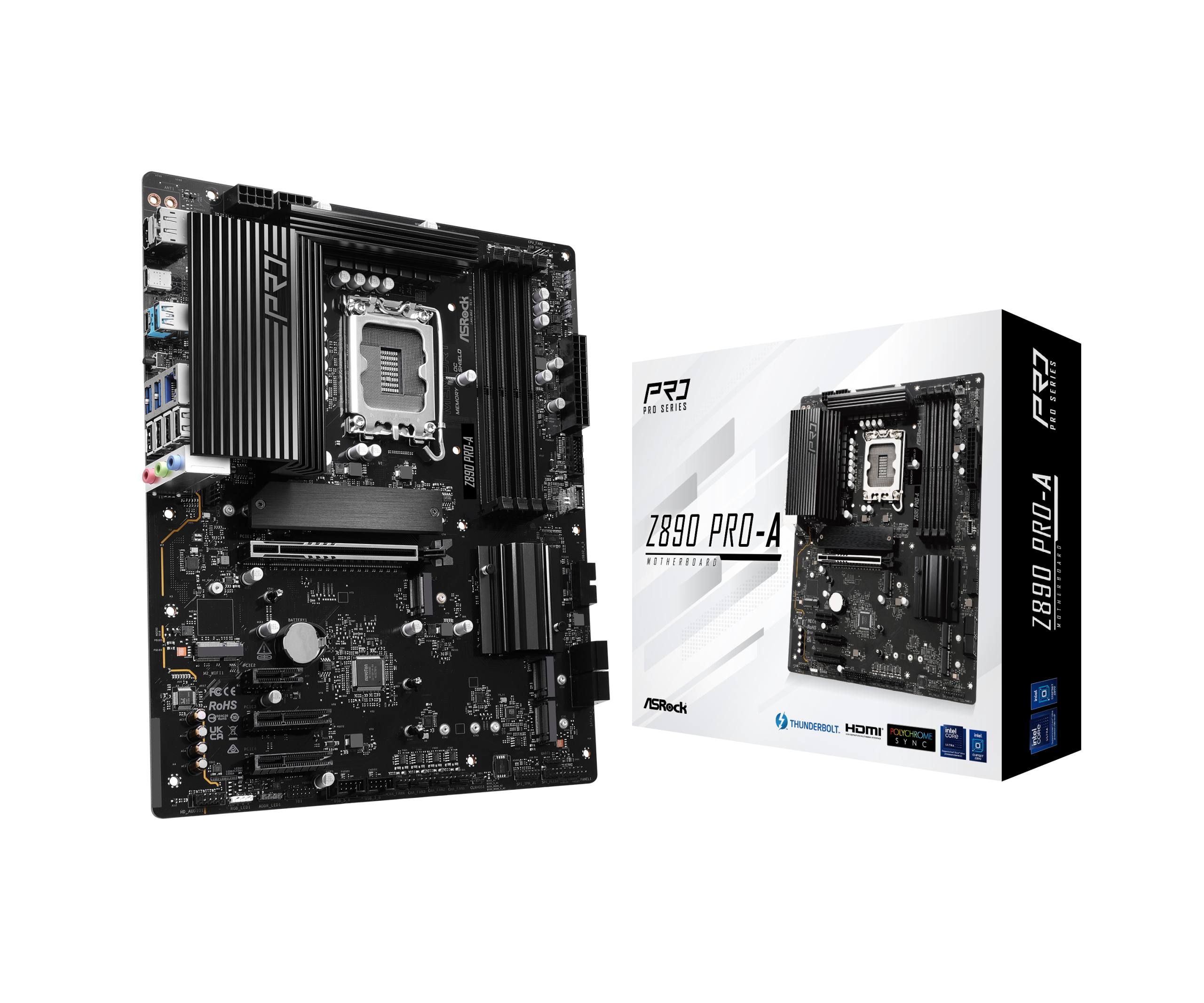 ASRock Z890 PRO-A motherboard, socket LGA 1851, Intel Z890, ATX, DDR5