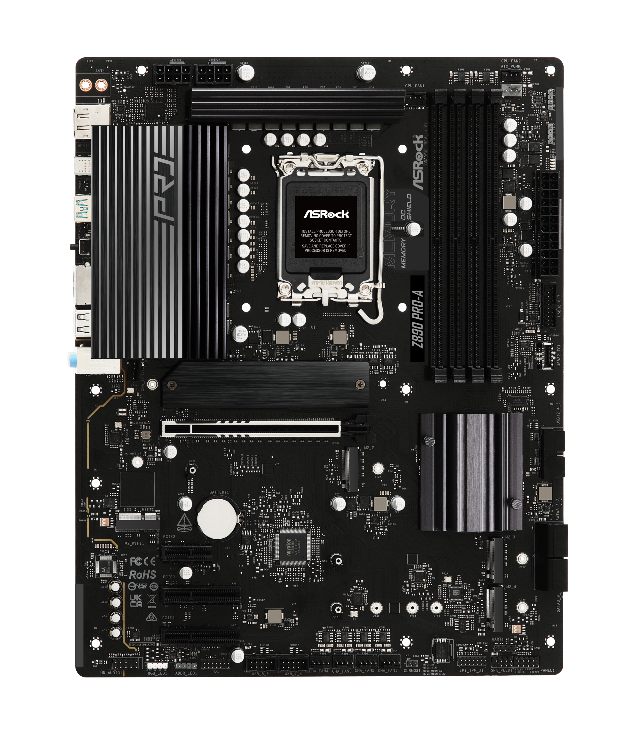 ASRock Z890 PRO-A motherboard, socket LGA 1851, Intel Z890, ATX, DDR5