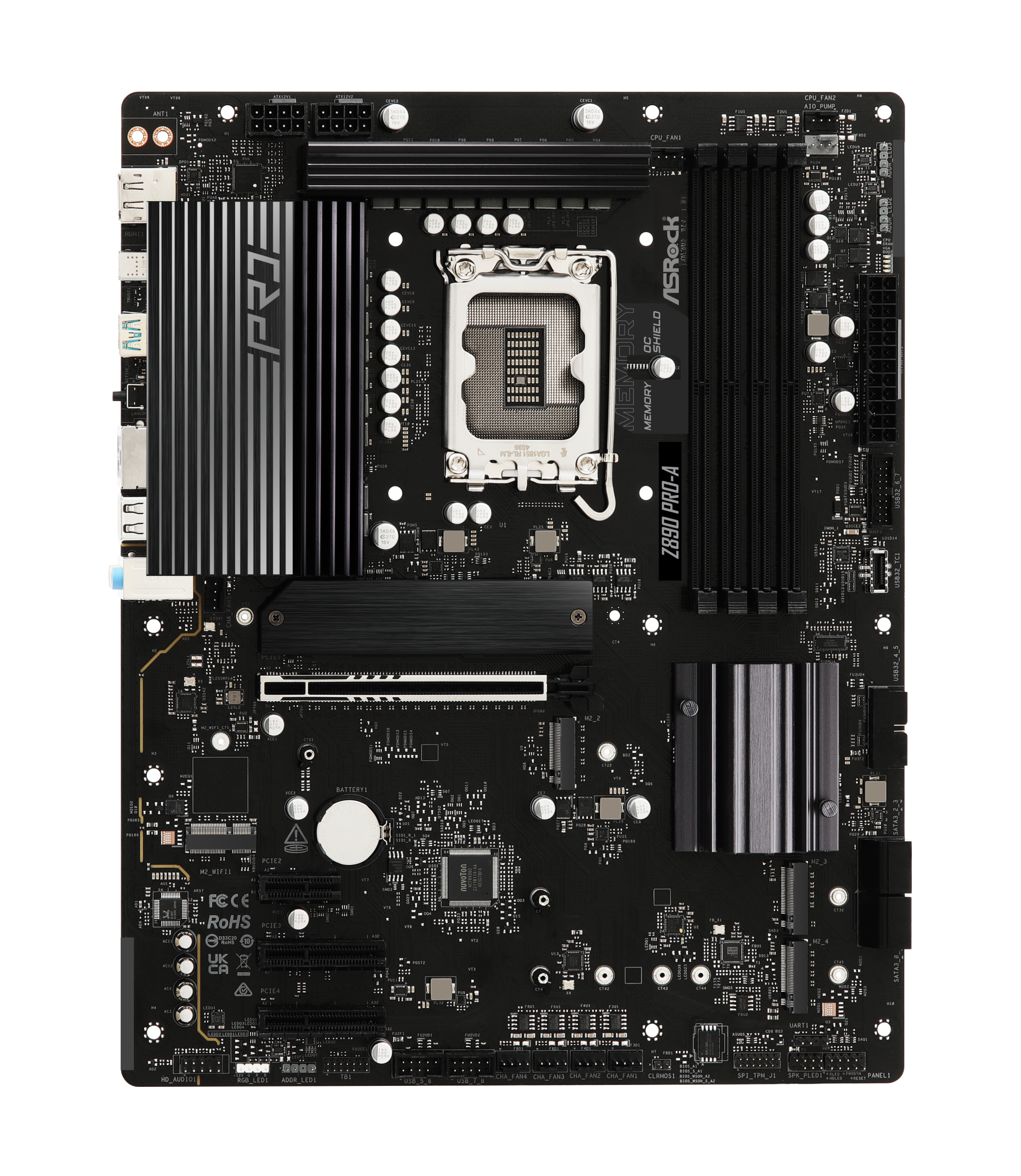 ASRock Z890 PRO-A motherboard, socket LGA 1851, Intel Z890, ATX, DDR5