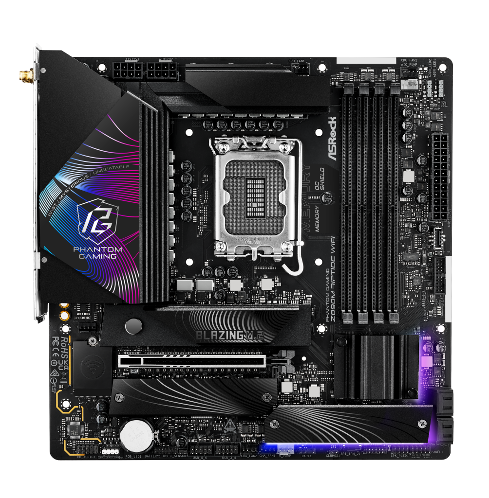 ASRock Z890M RIPTIDE WiFi motherboard, socket LGA 1851, Intel Z890, Micro-ATX, DDR5 : image 4