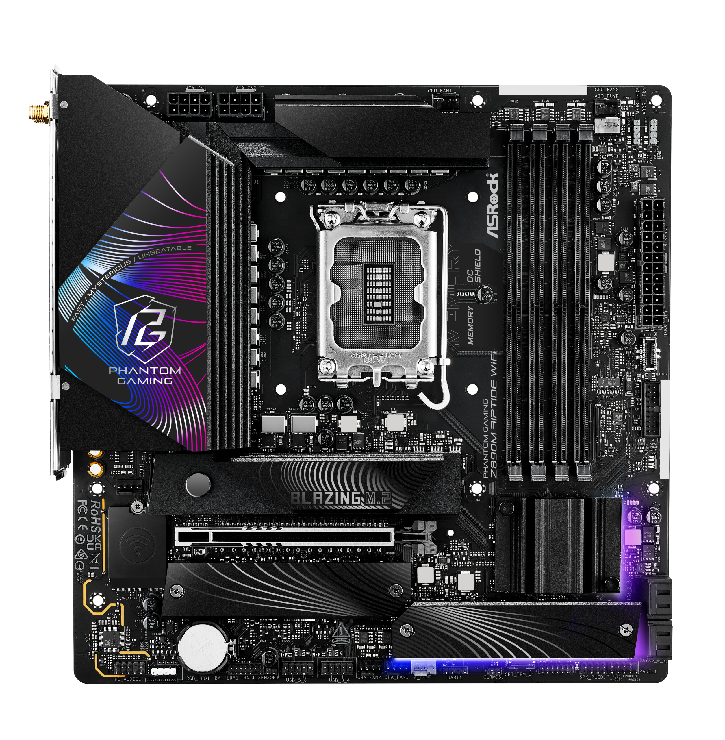 ASRock Z890M RIPTIDE WiFi motherboard, socket LGA 1851, Intel Z890, Micro-ATX, DDR5 : image 4