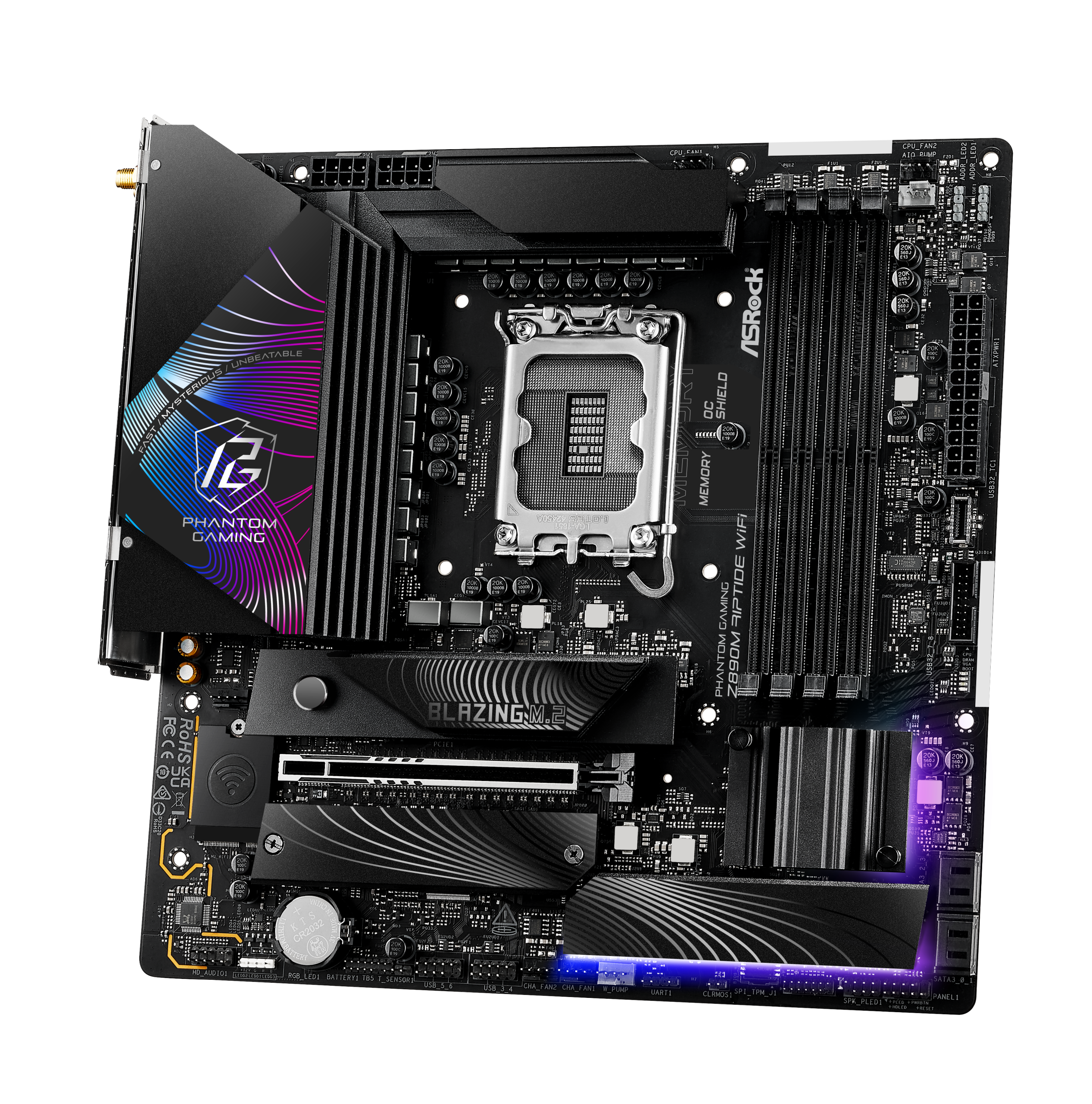 ASRock Z890M RIPTIDE WiFi motherboard, socket LGA 1851, Intel Z890, Micro-ATX, DDR5 : image 3