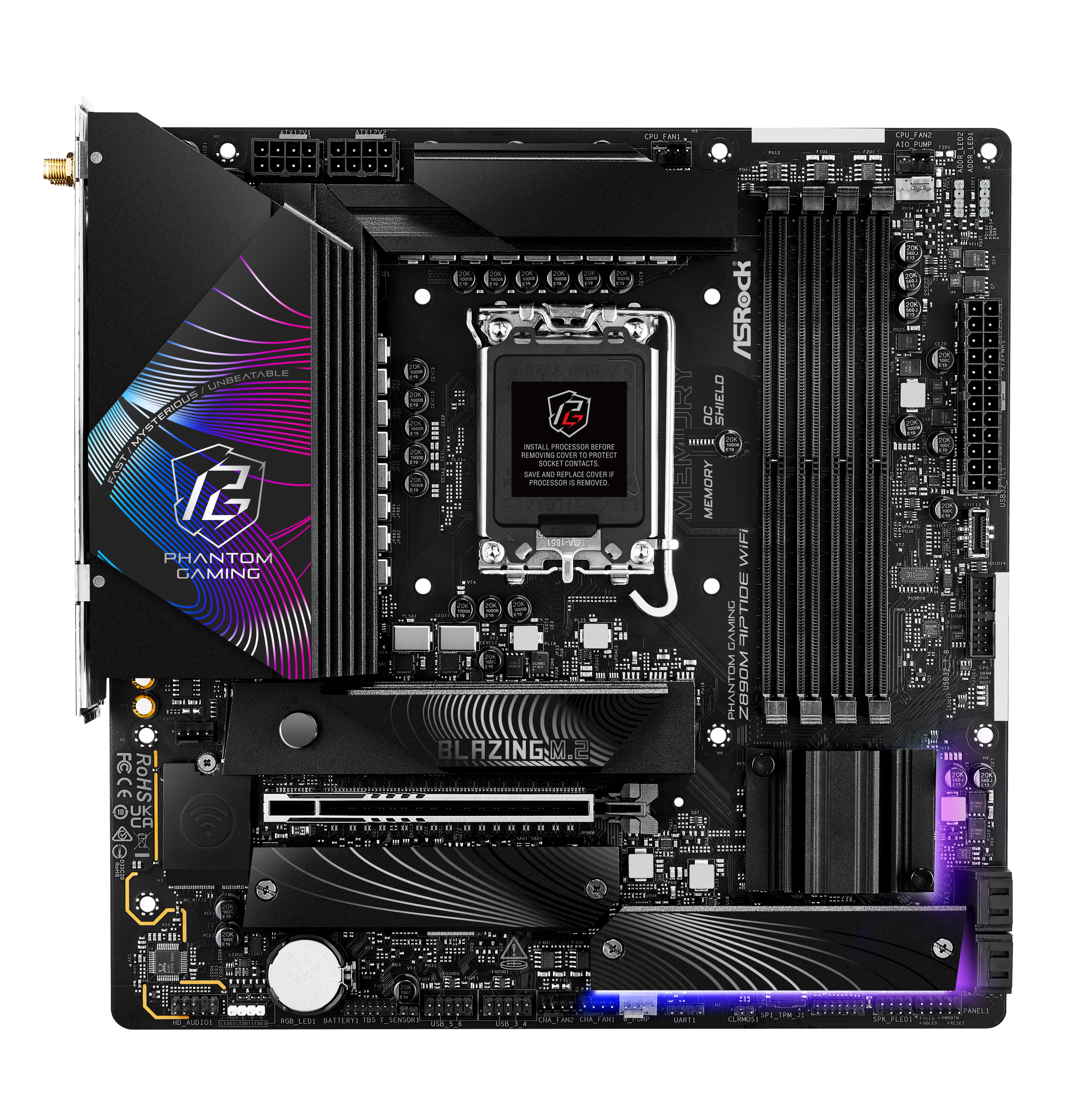 ASRock Z890M RIPTIDE WiFi motherboard, socket LGA 1851, Intel Z890, Micro-ATX, DDR5 : image 5