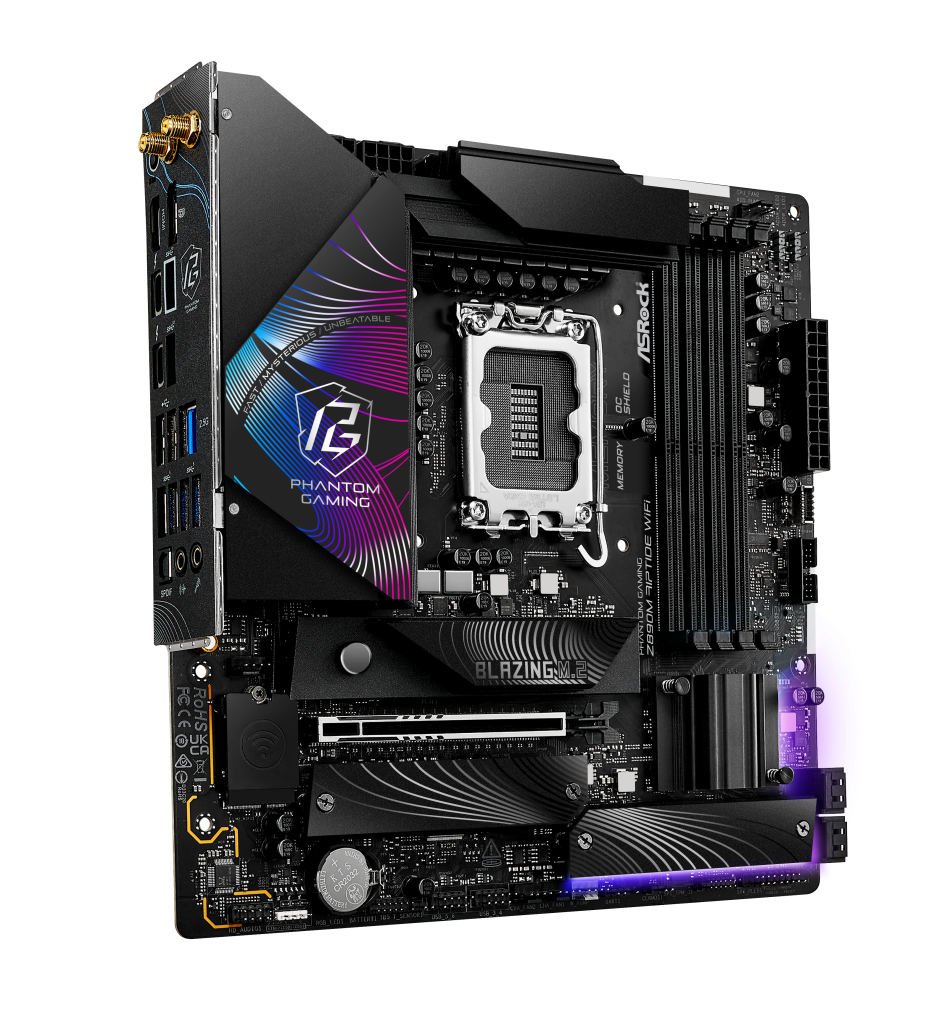 ASRock Z890M RIPTIDE WiFi motherboard, socket LGA 1851, Intel Z890, Micro-ATX, DDR5 : image 2