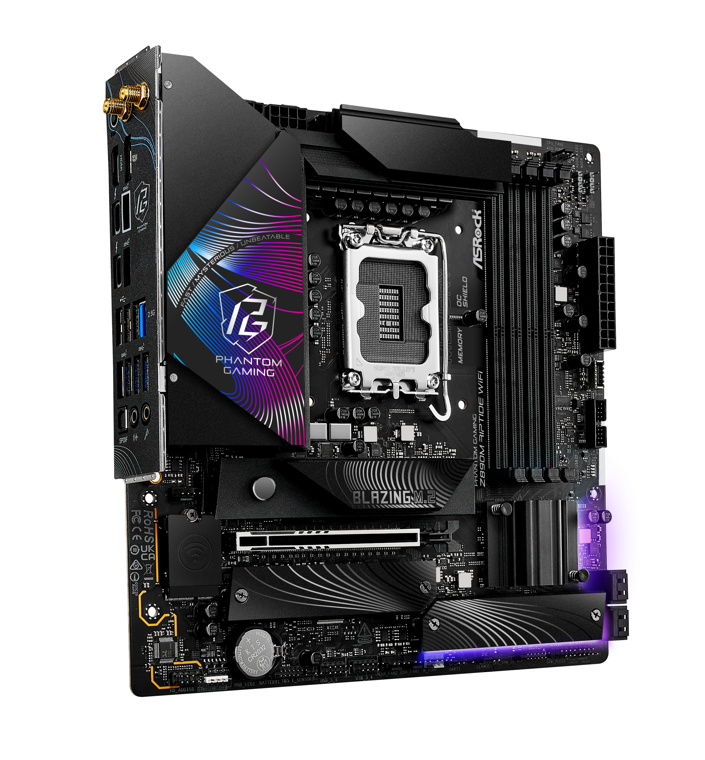 ASRock Z890M RIPTIDE WiFi motherboard, socket LGA 1851, Intel Z890, Micro-ATX, DDR5 : image 2