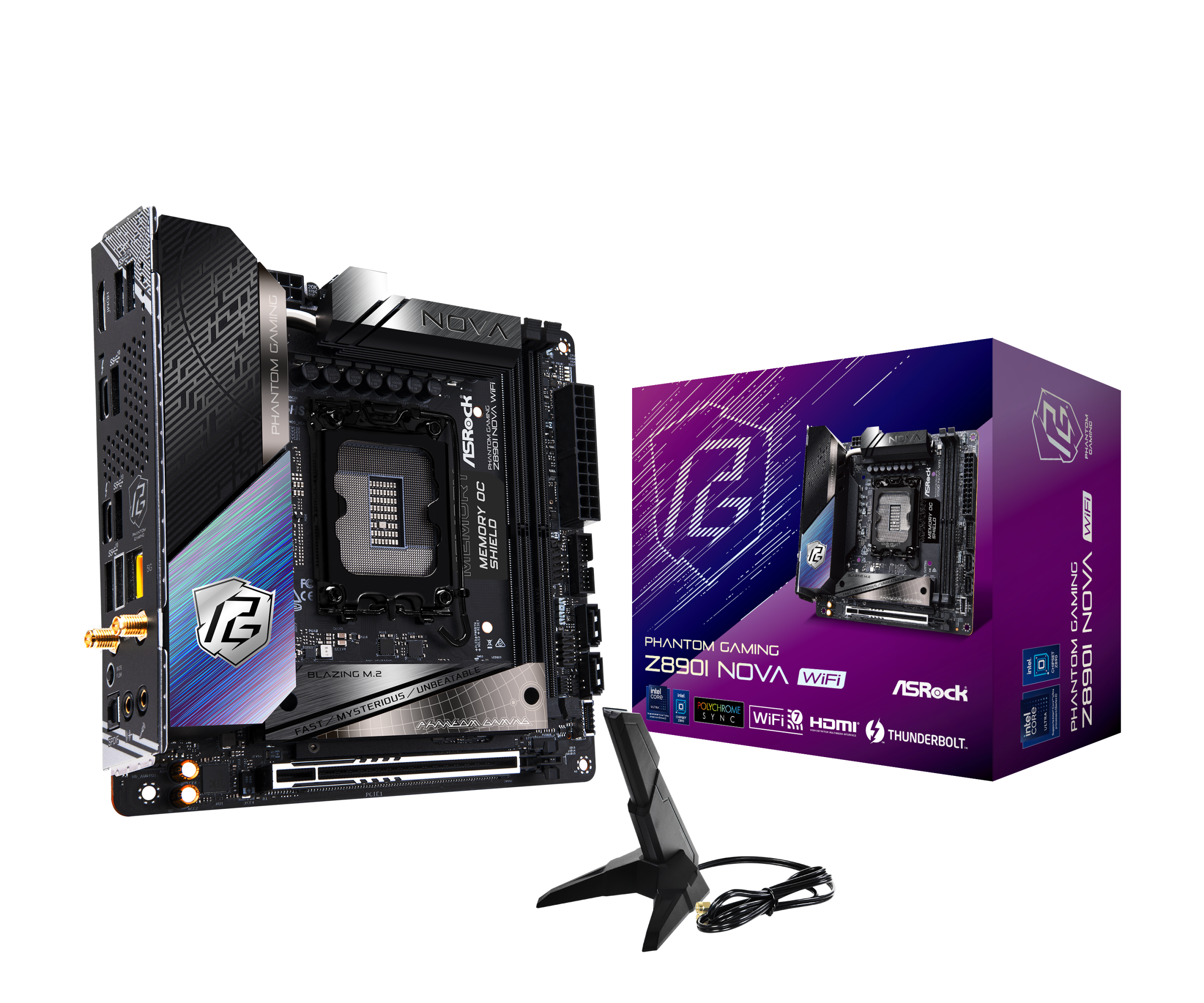 ASRock Z890I NOVA WiFi motherboard, socket LGA 1851, Intel Z890, Mini-ITX, DDR5 : image 1