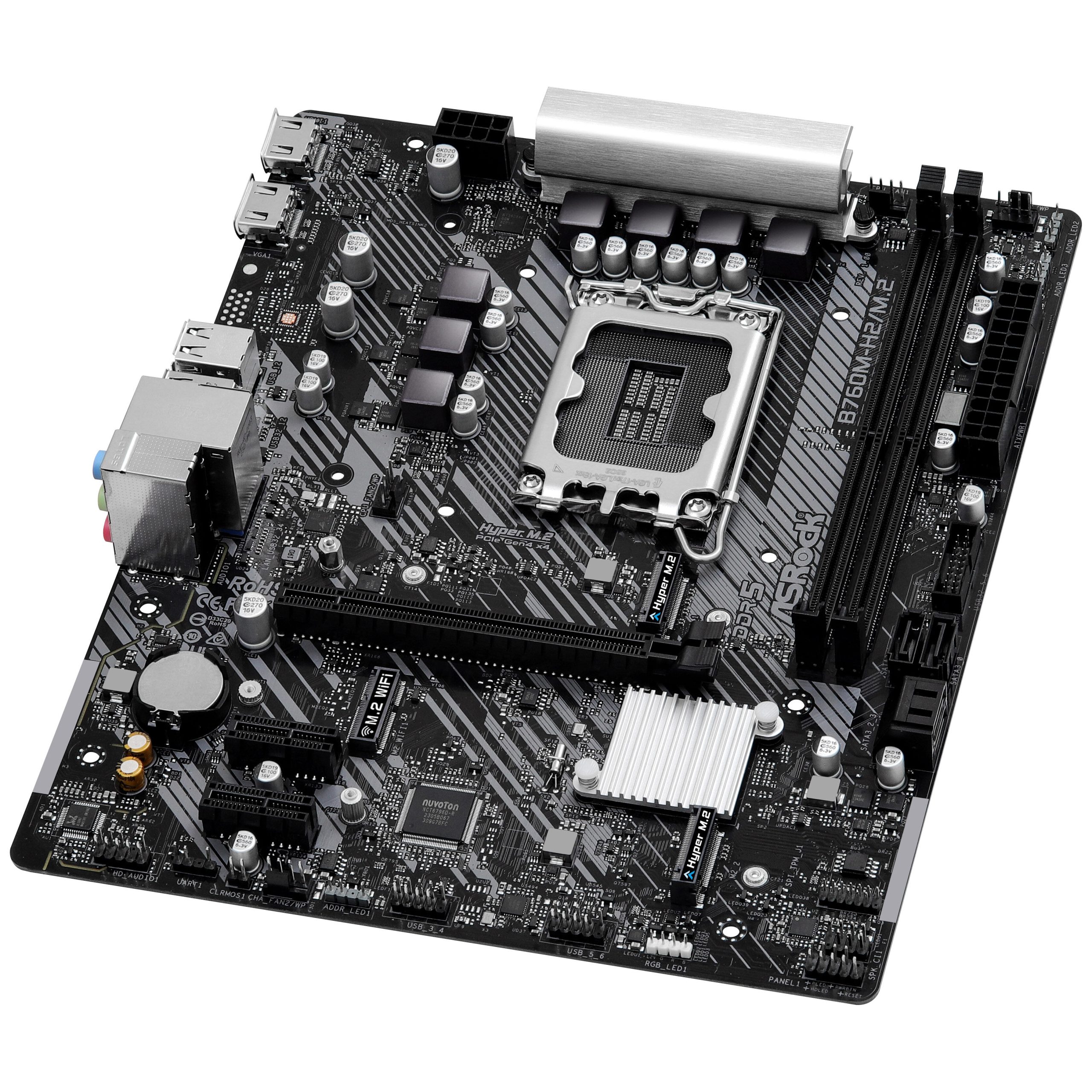 ASRock B760M-H2/M.2 motherboard, socket 1700, Intel B760, mATX, DDR5