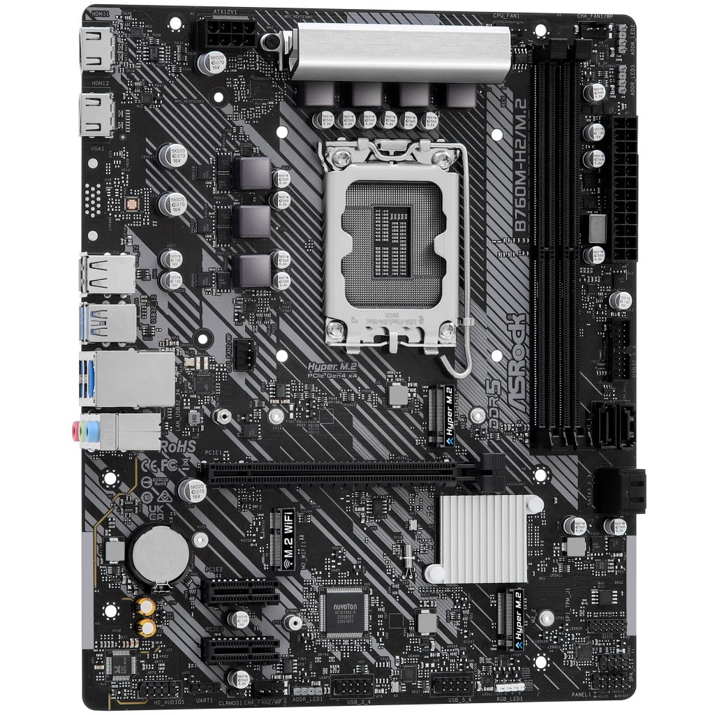 ASRock B760M-H2/M.2 motherboard, socket 1700, Intel B760, mATX, DDR5