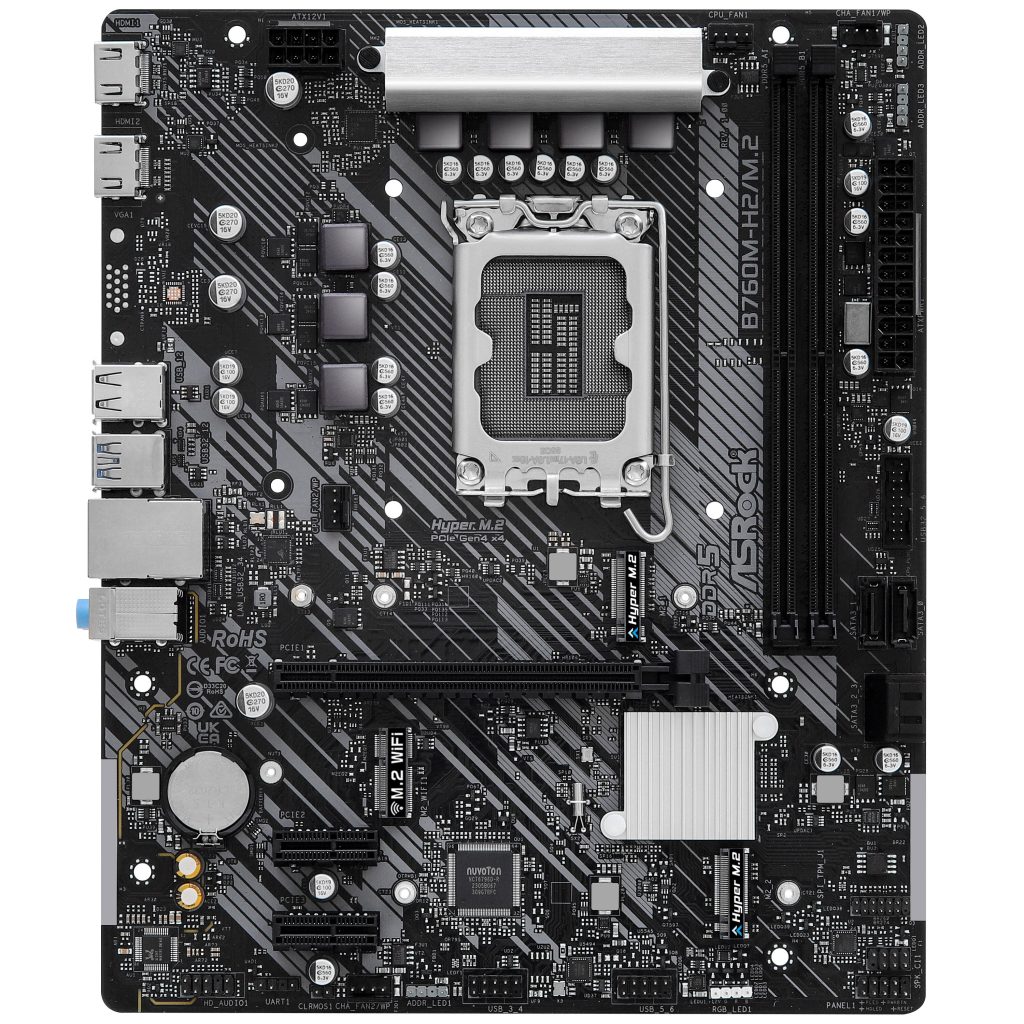 ASRock B760M-H2/M.2 motherboard, socket 1700, Intel B760, mATX, DDR5