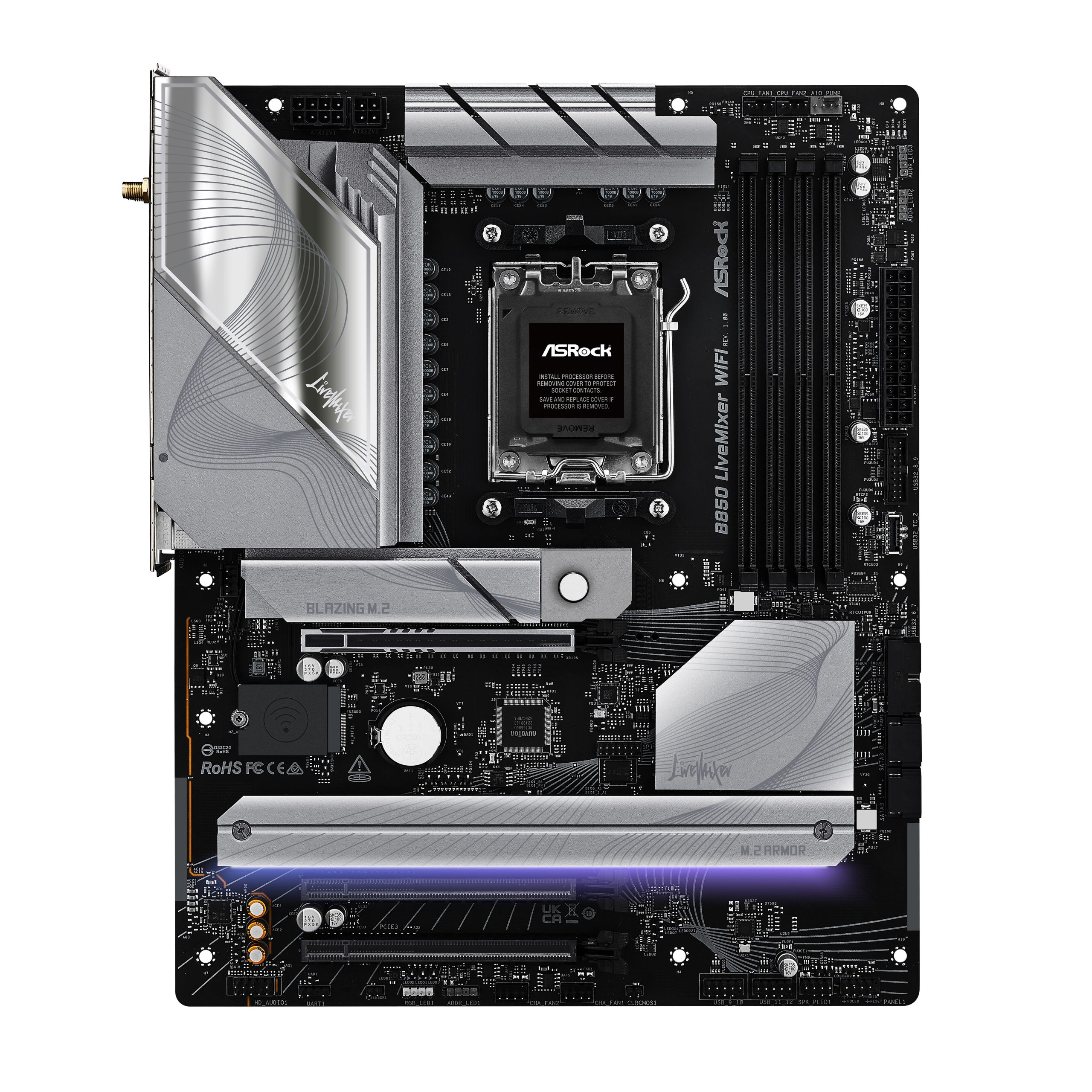 ASROCK B850 LiveMixer WiFi motherboard, socket AM5, AMD B850, ATX, DDR5 : image 5