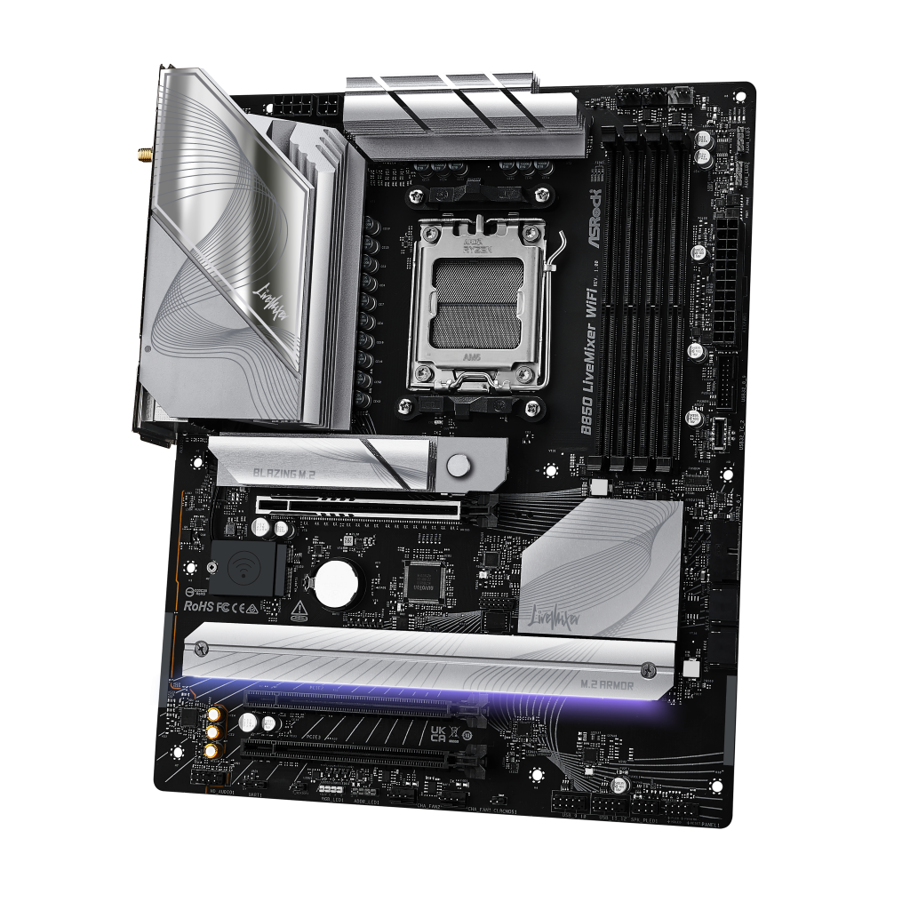 ASROCK B850 LiveMixer WiFi motherboard, socket AM5, AMD B850, ATX, DDR5 : image 3