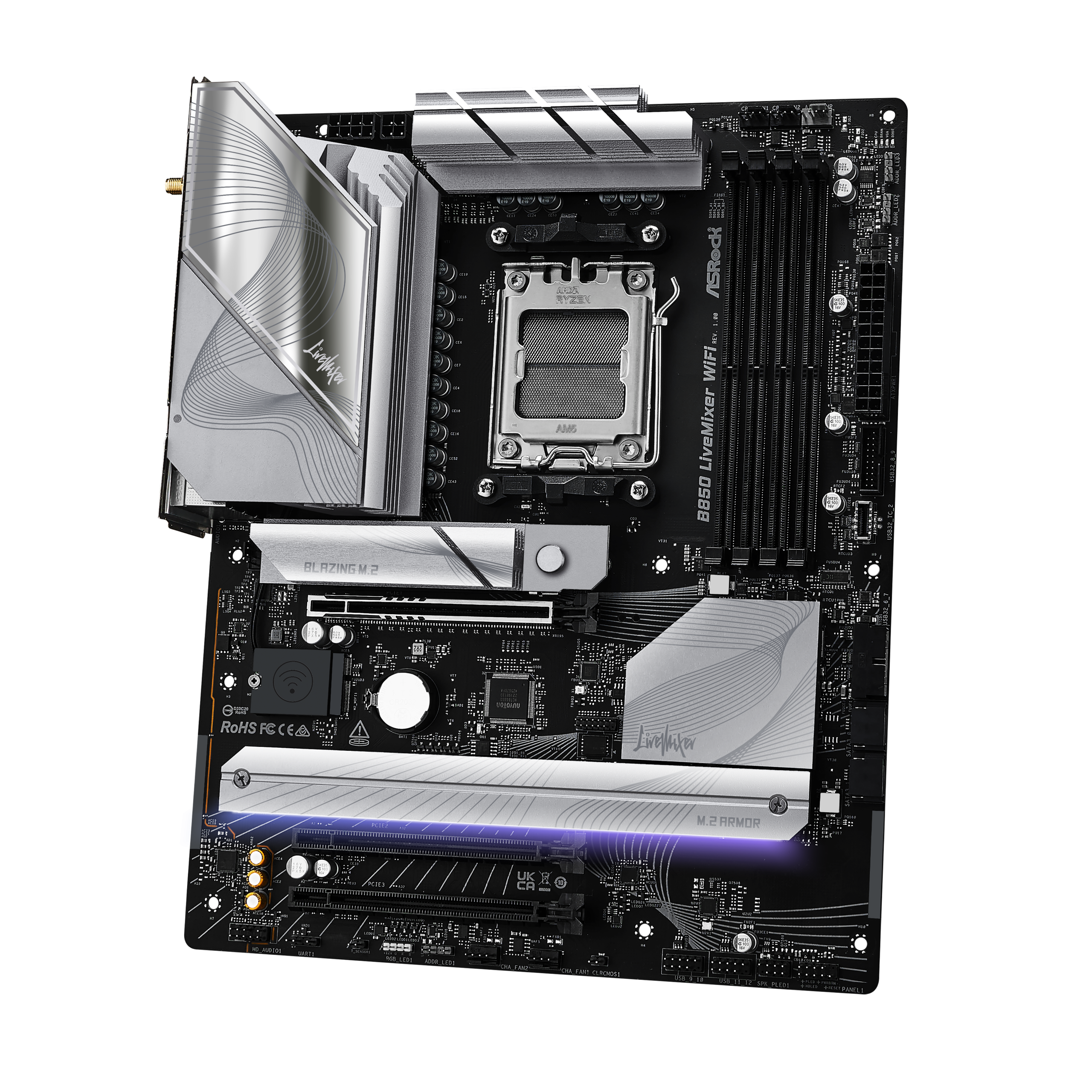 ASROCK B850 LiveMixer WiFi motherboard, socket AM5, AMD B850, ATX, DDR5 : image 3