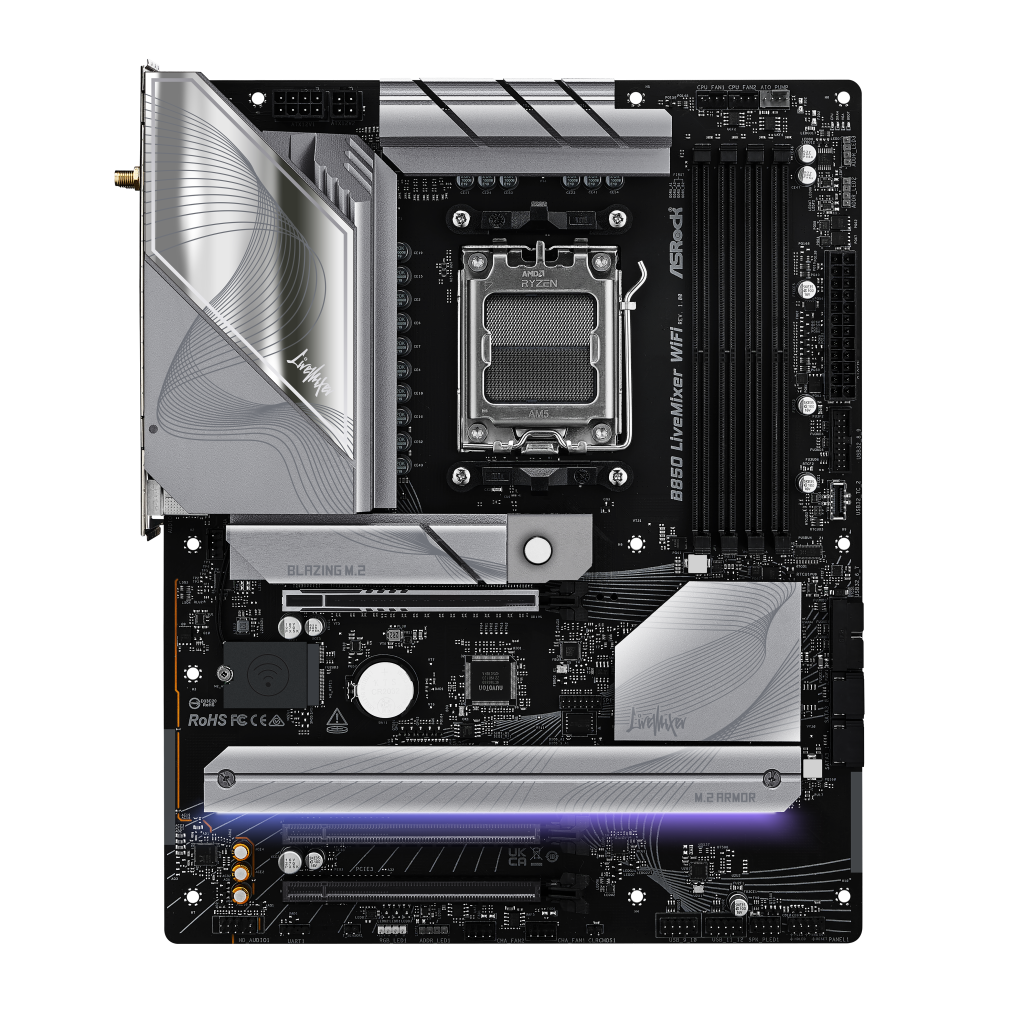 ASROCK B850 LiveMixer WiFi motherboard, socket AM5, AMD B850, ATX, DDR5 : image 4