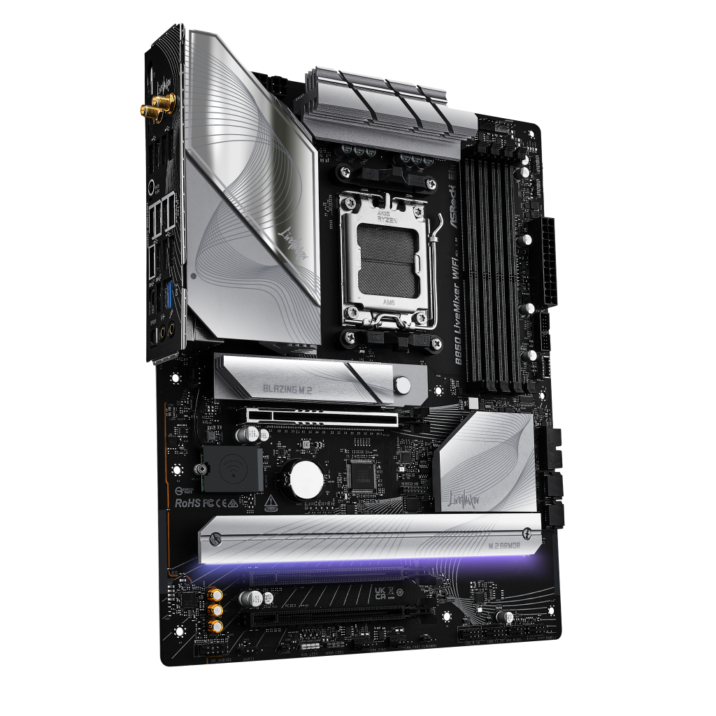 ASROCK B850 LiveMixer WiFi motherboard, socket AM5, AMD B850, ATX, DDR5 : image 2