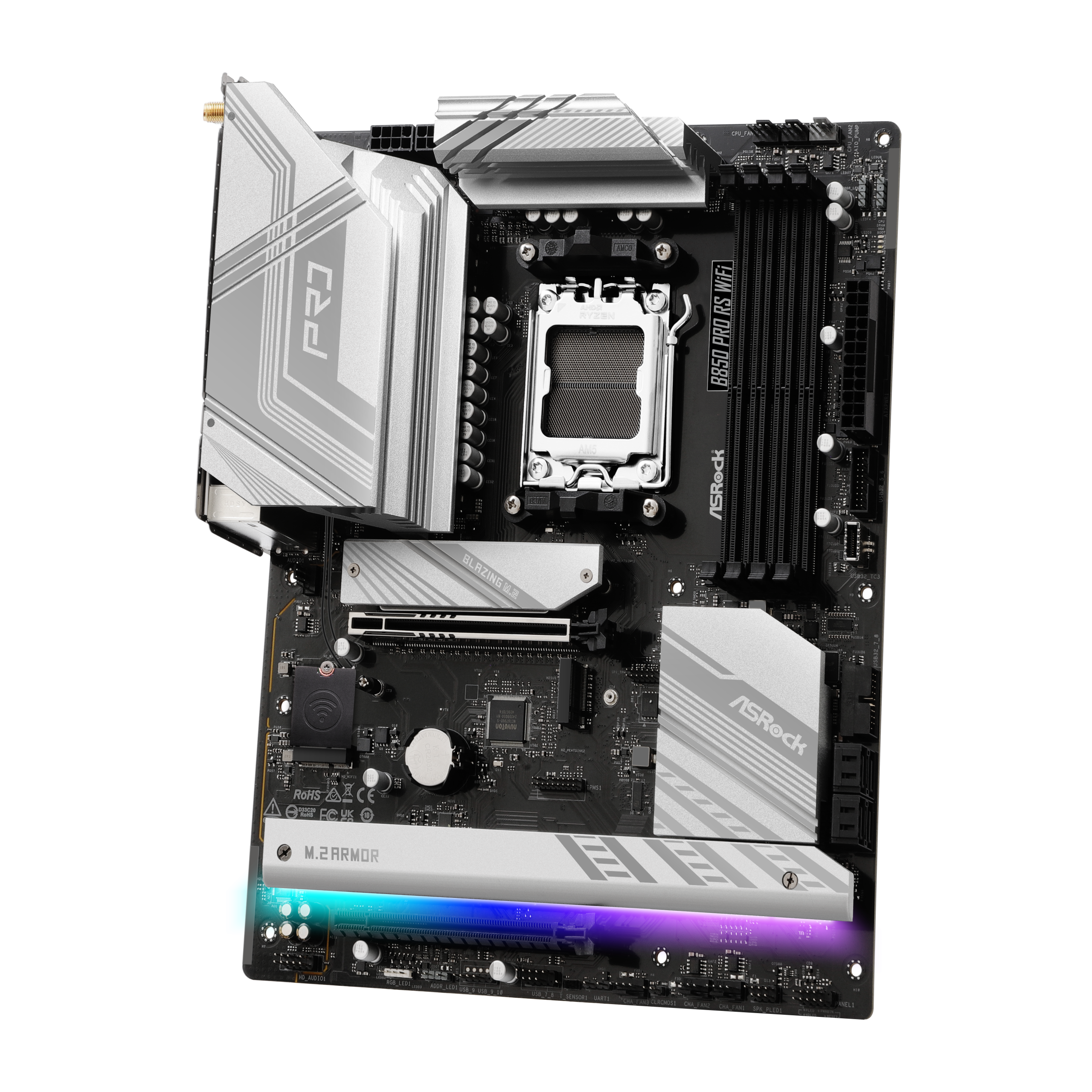 ASROCK B850 Pro RS WiFi motherboard, socket AM5, AMD B850, ATX, DDR5 : image 2