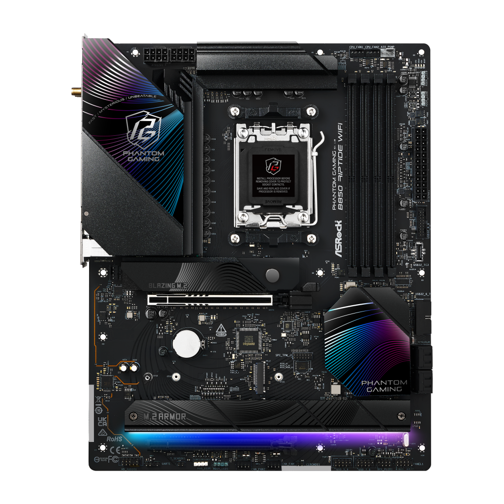 ASROCK B850 Riptide WiFi motherboard, socket AM5, AMD B850, ATX, DDR5