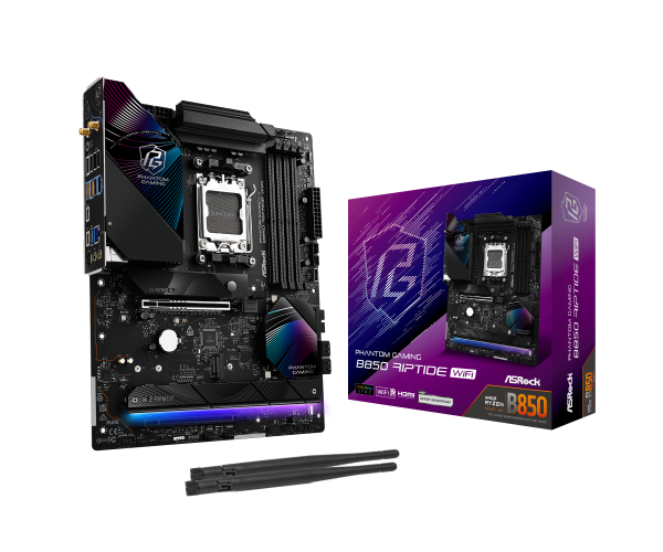 ASROCK B850 Riptide WiFi motherboard, socket AM5, AMD B850, ATX, DDR5