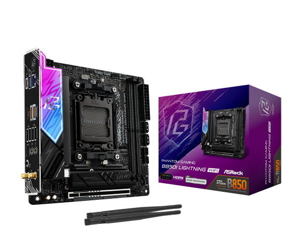 ASROCK B850I Lightning WiFi motherboard, socket AM5, AMD B850, Mini-ITX, DDR5