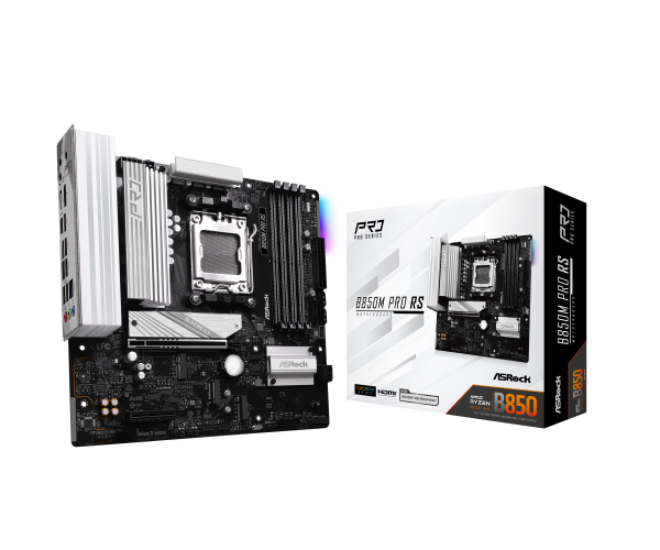 ASROCK B850M Pro RS motherboard, socket AM5, AMD B850, Micro-ATX, DDR5