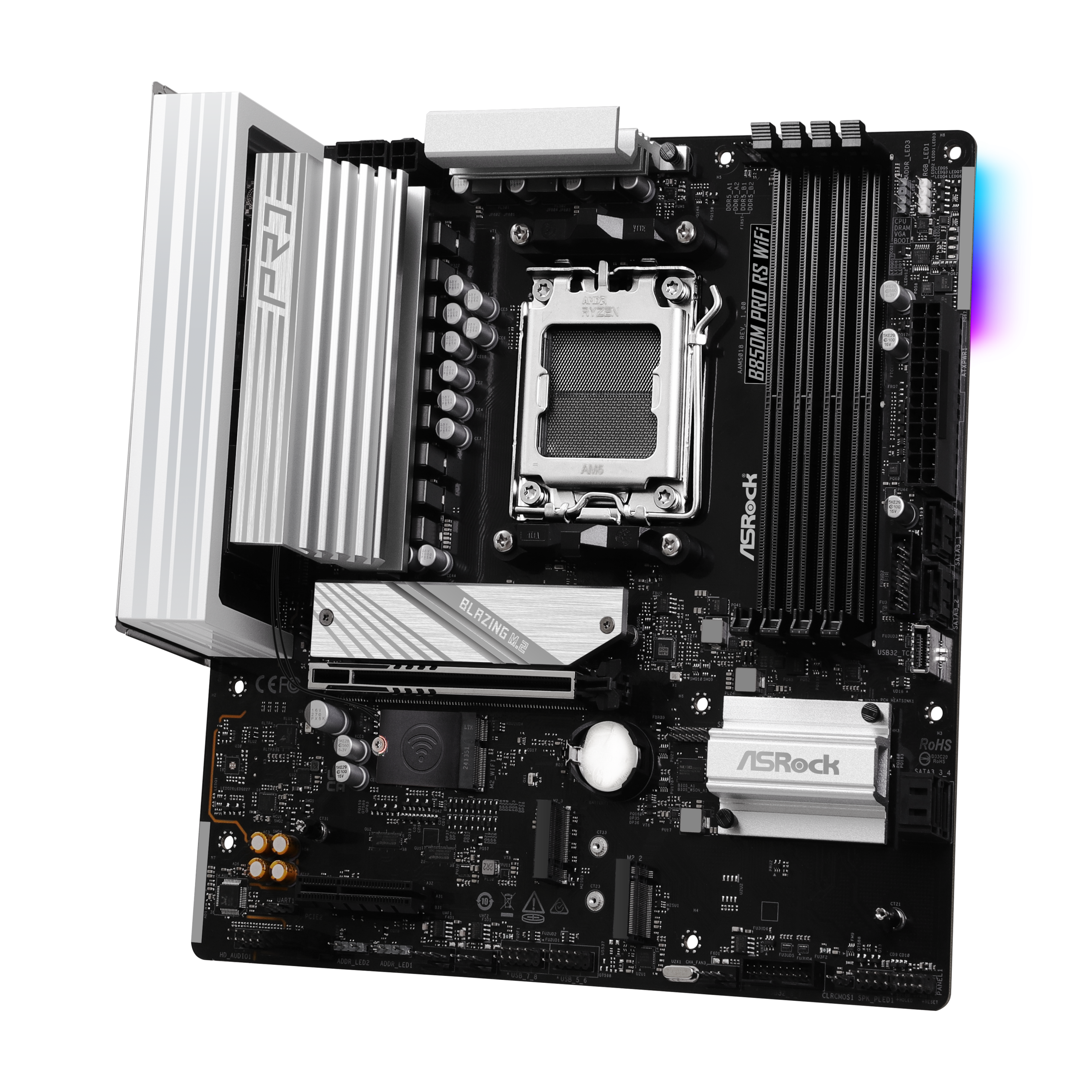 ASROCK B850M Pro RS WiFi motherboard, socket AM5, AMD B850, Micro-ATX, DDR5