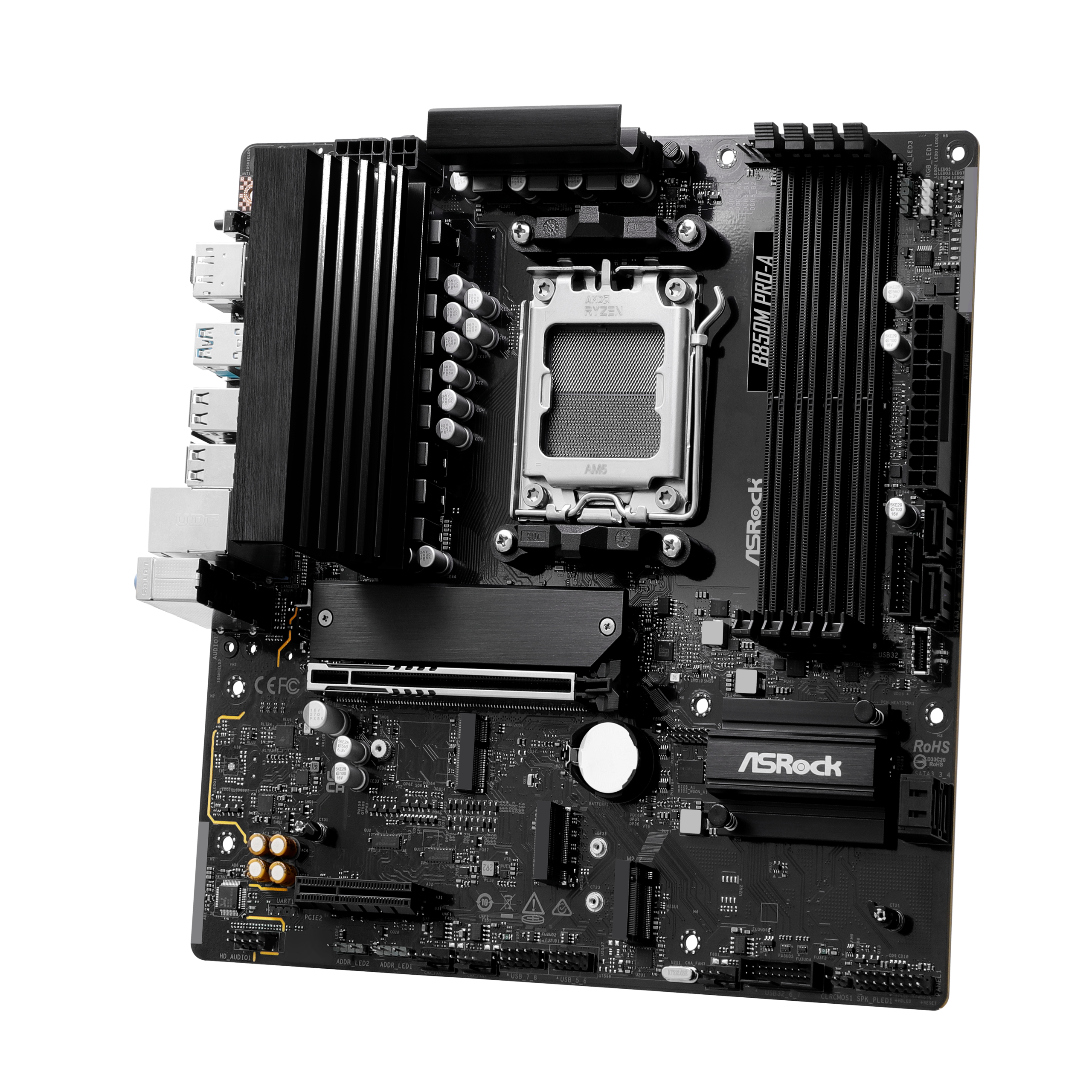 ASROCK B850M Pro-A motherboard, socket AM5, AMD B850, Micro-ATX, DDR5 : image 4