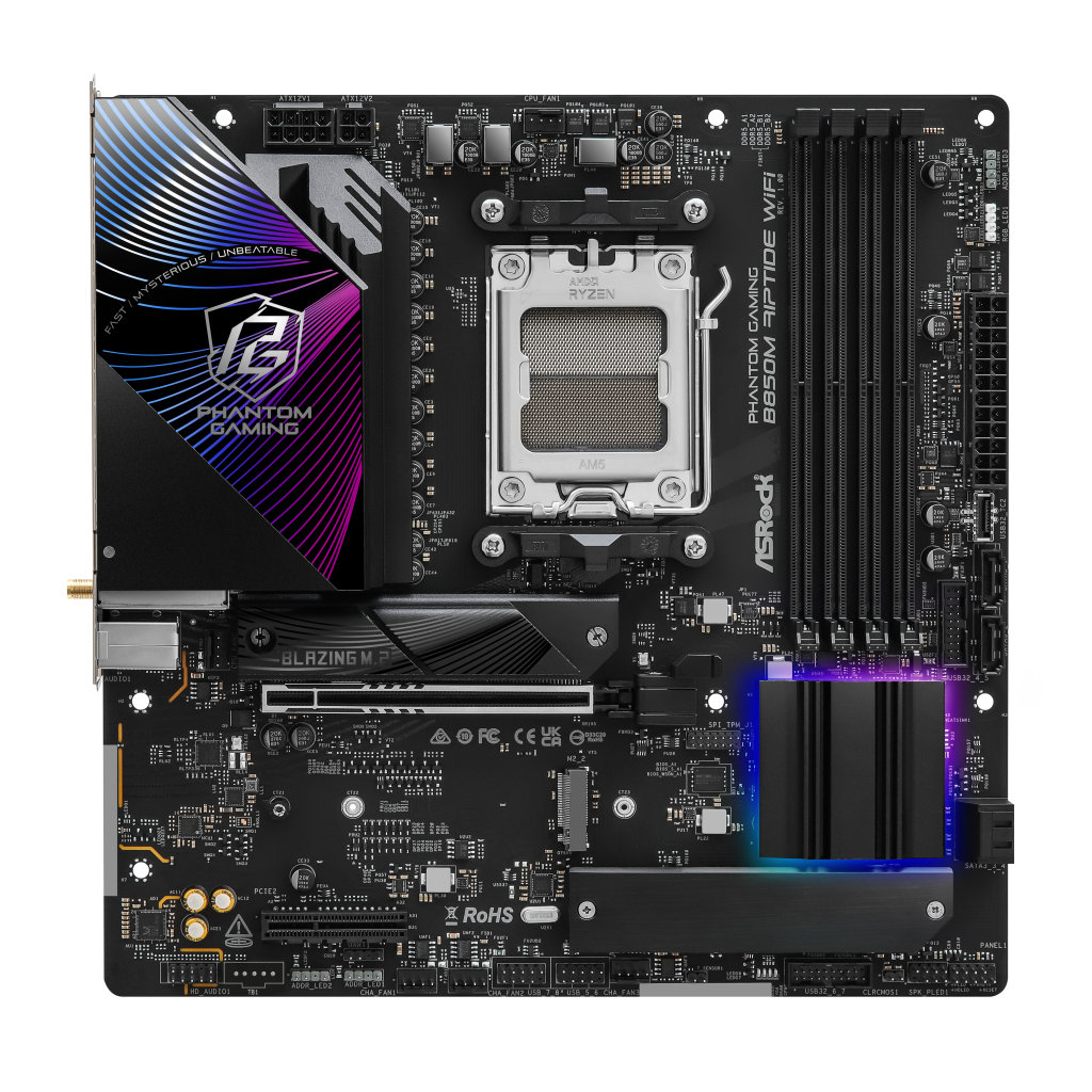 ASROCK B850M Riptide Wifi motherboard, socket AM5, AMD B850, Micro-ATX, DDR5
