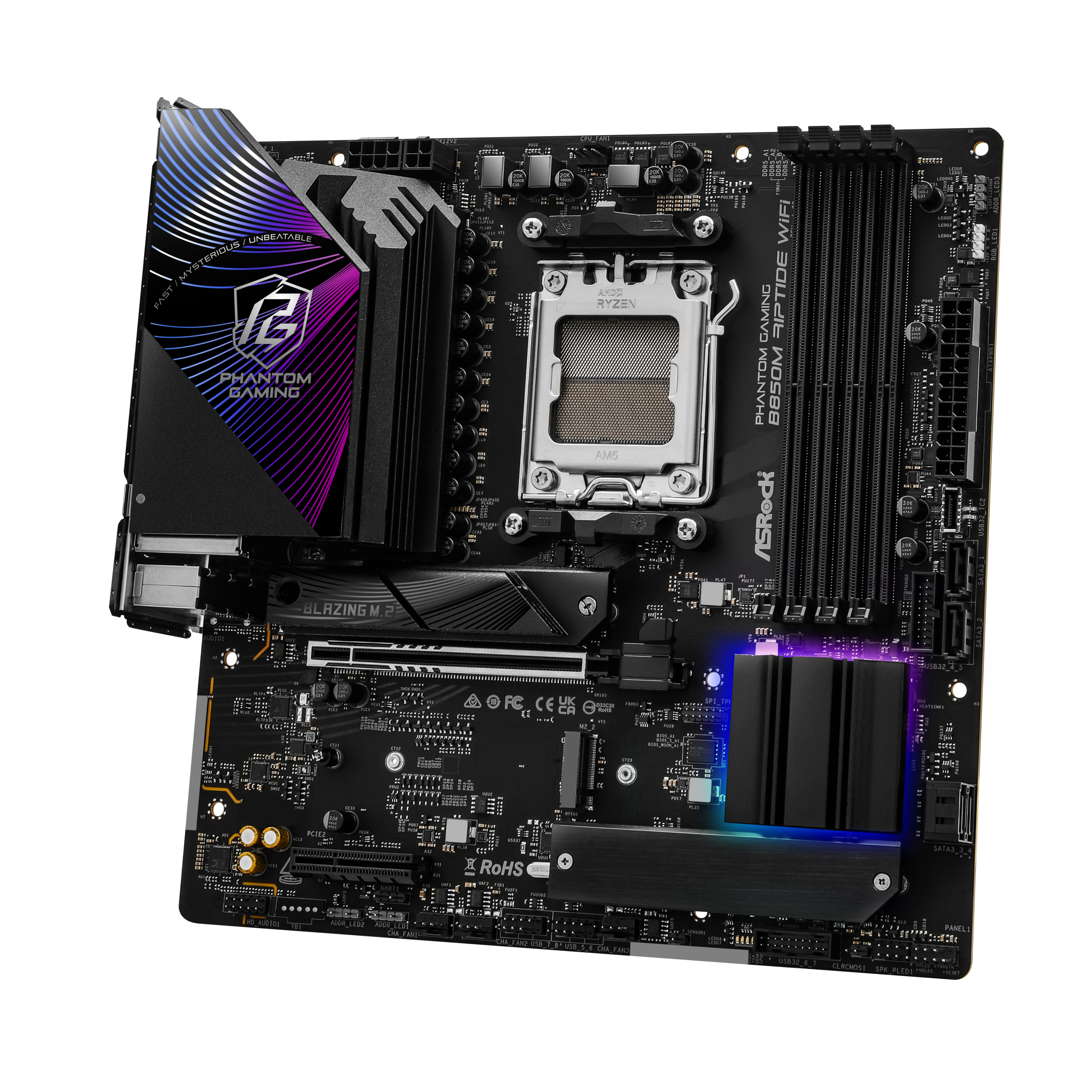 ASROCK B850M Riptide Wifi motherboard, socket AM5, AMD B850, Micro-ATX, DDR5