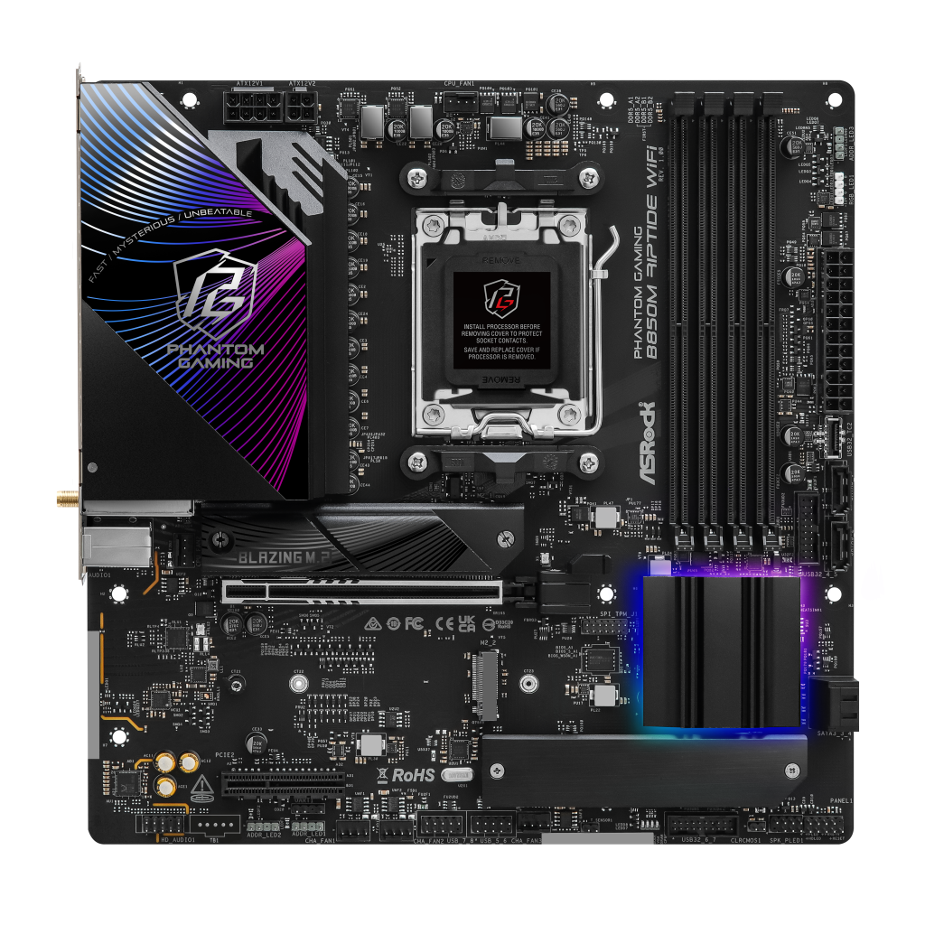 ASROCK B850M Riptide Wifi motherboard, socket AM5, AMD B850, Micro-ATX, DDR5