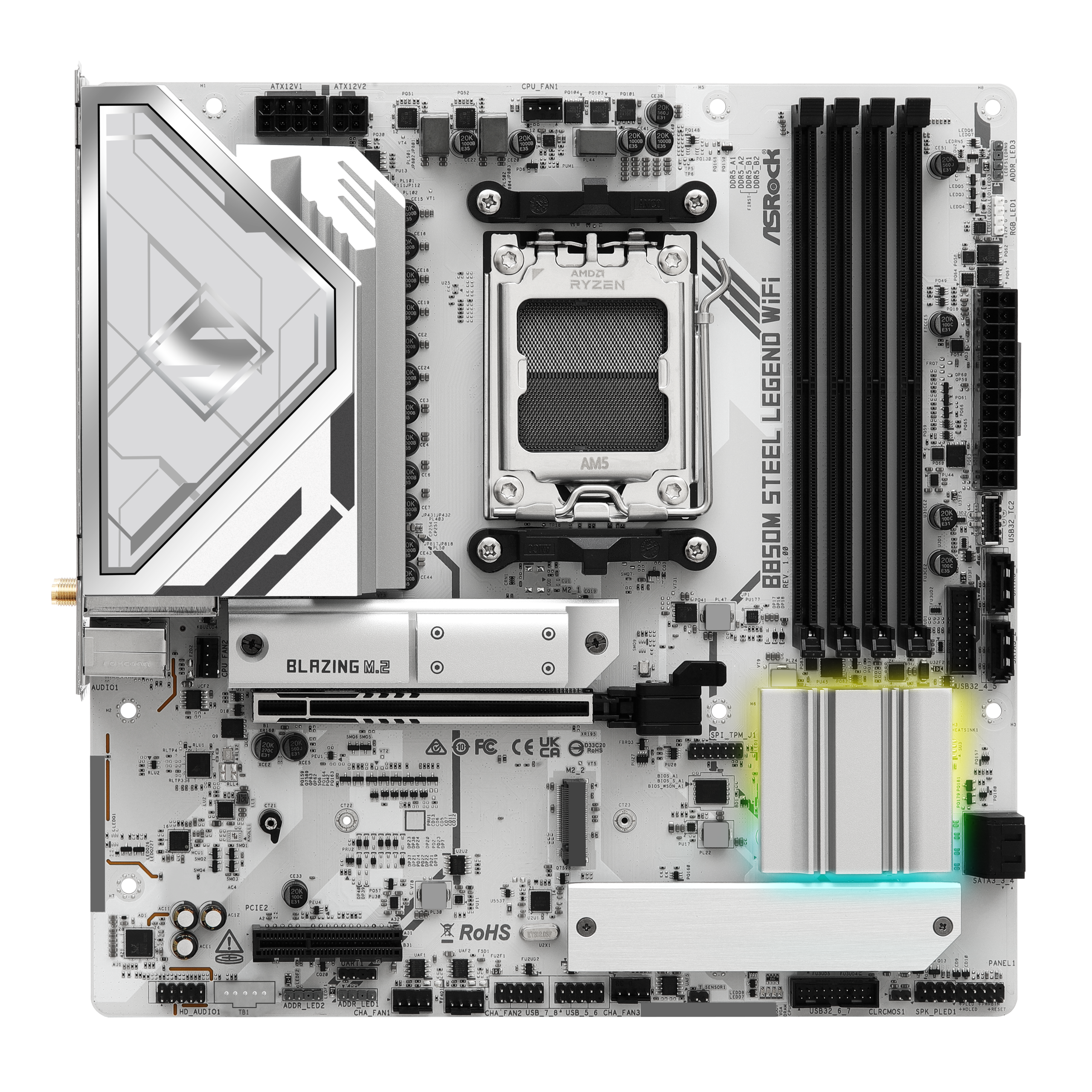 ASROCK B850M Steel Legend Wifi motherboard, socket AM5, AMD B850, Micro-ATX, DDR5