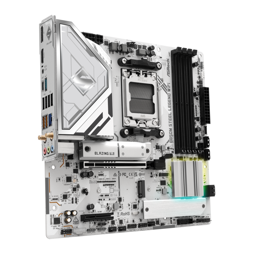 ASROCK B850M Steel Legend Wifi motherboard, socket AM5, AMD B850, Micro-ATX, DDR5