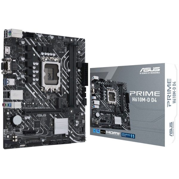 ASUS Prime H610M-D D4, Intel H610 motherboard – Socket 1700, DDR4