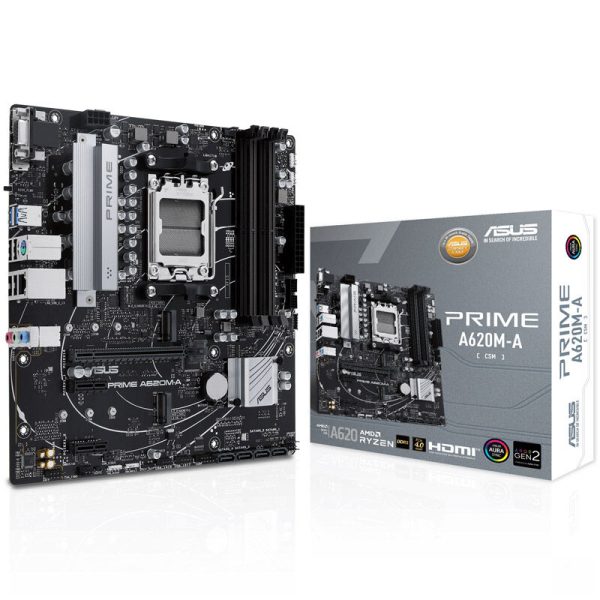 ASUS Prime A620M-A-CSM, AMD A620 motherboard – Socket AM5, DDR5