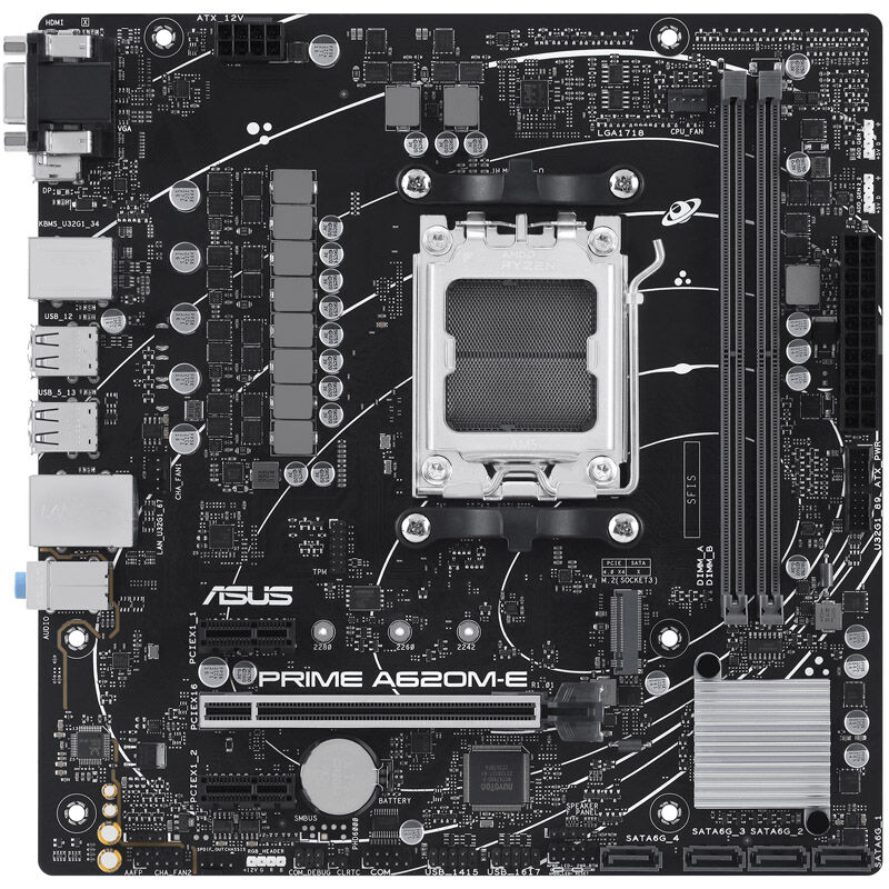 ASUS Prime A620M-E-CSM, AMD A620 motherboard, socket AM5, DDR5